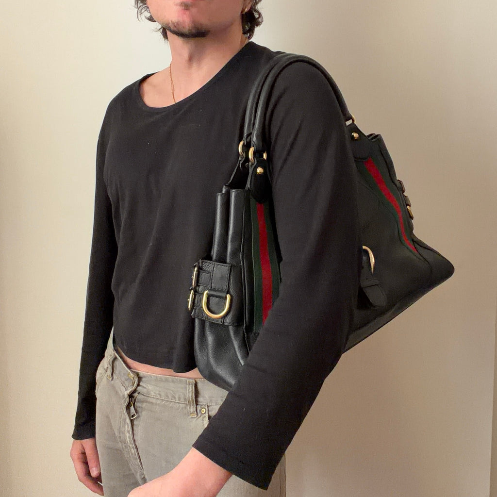 Gucci Heritage Stripe Leather Bag