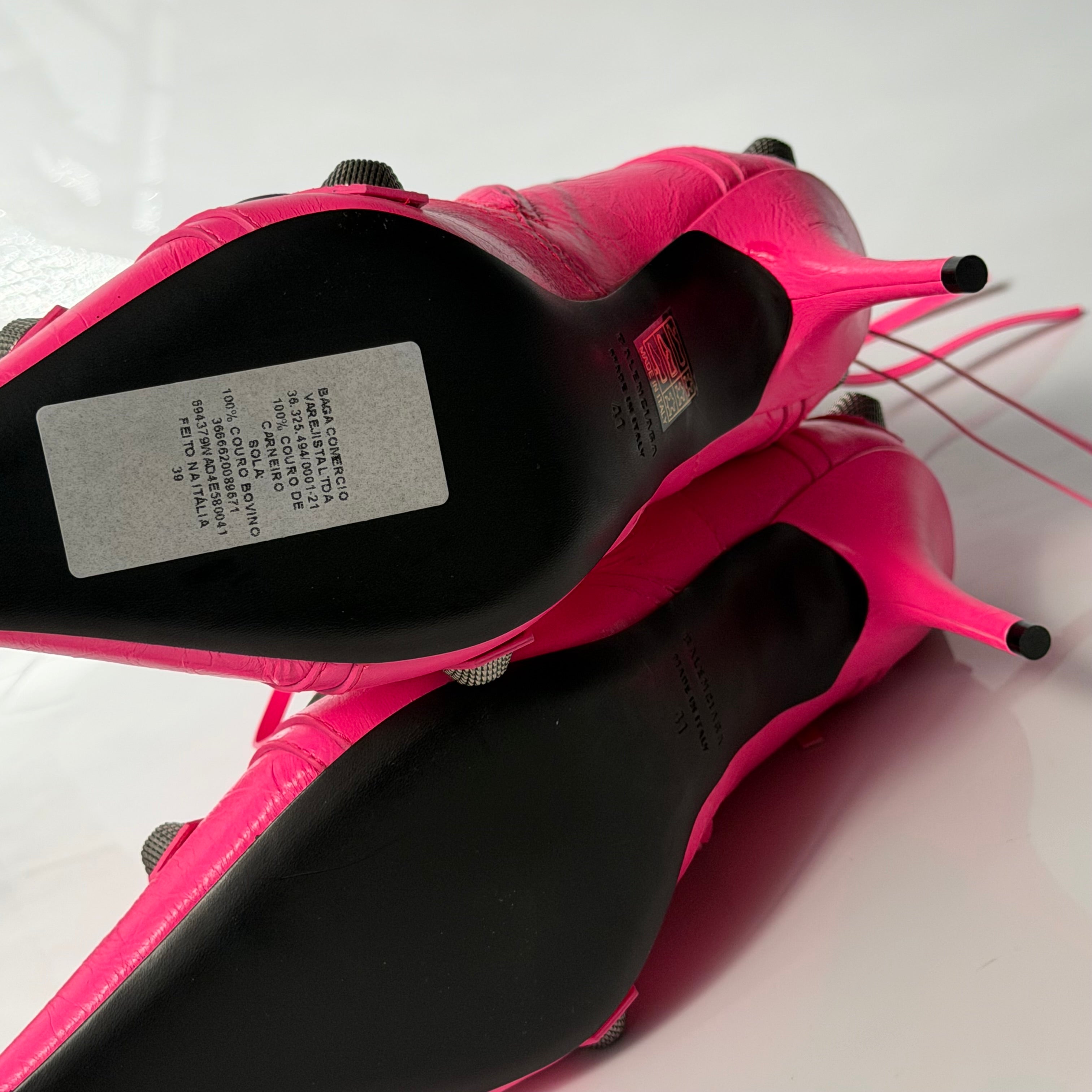 Balenciaga Cagole Pink Boots