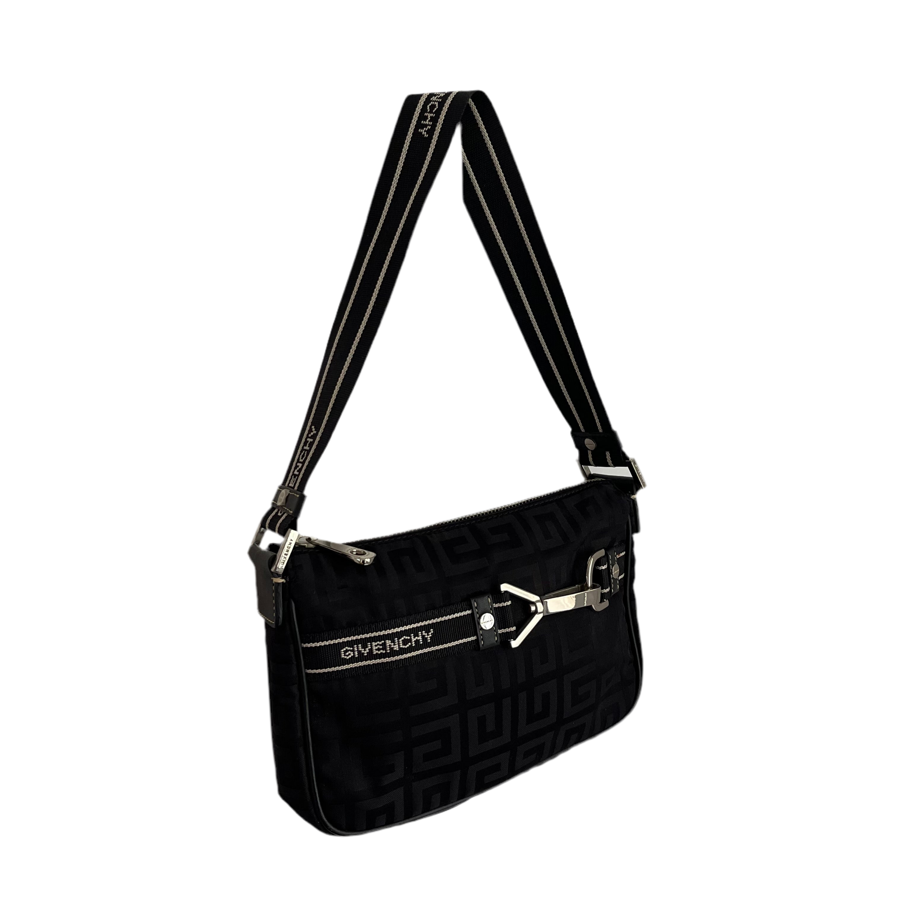 Givenchy Black Monogram Nylon Pochette