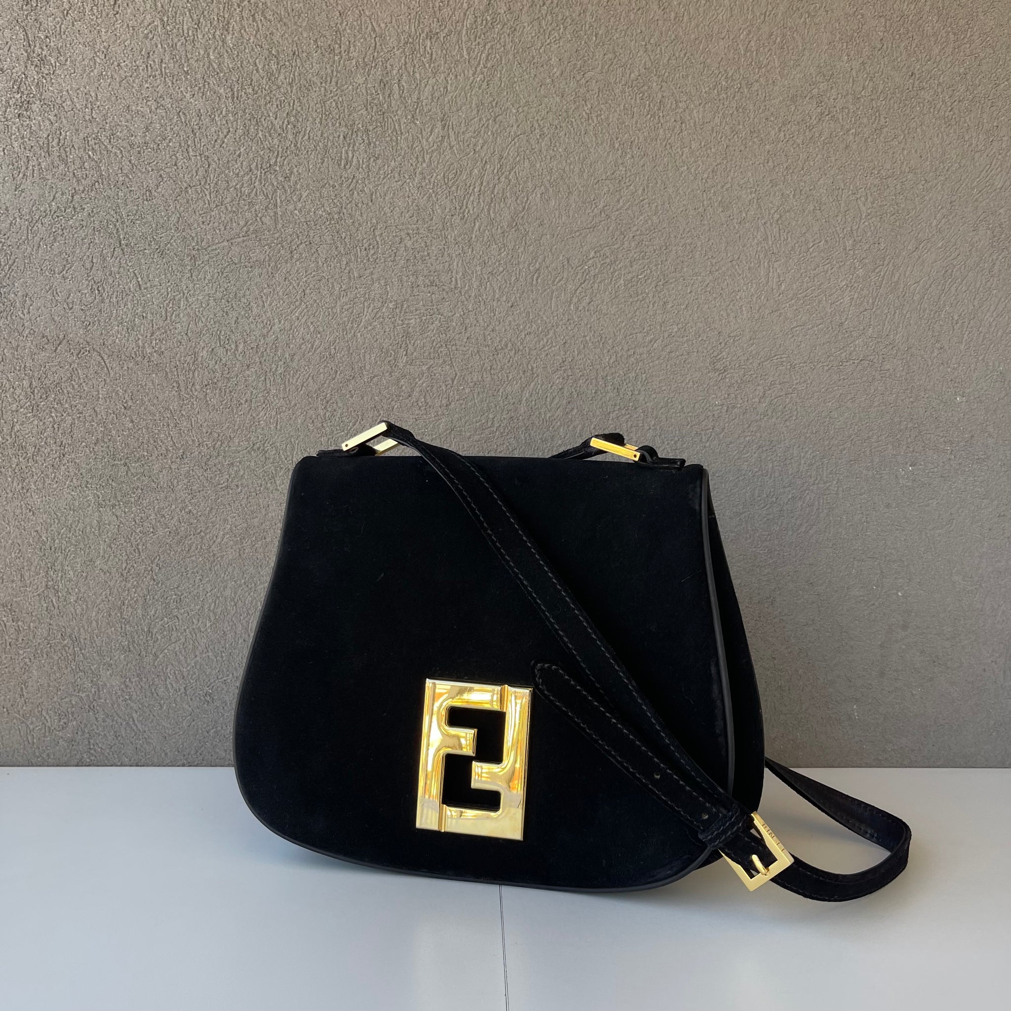 Fendi Vintage Suede Crossbody Bag