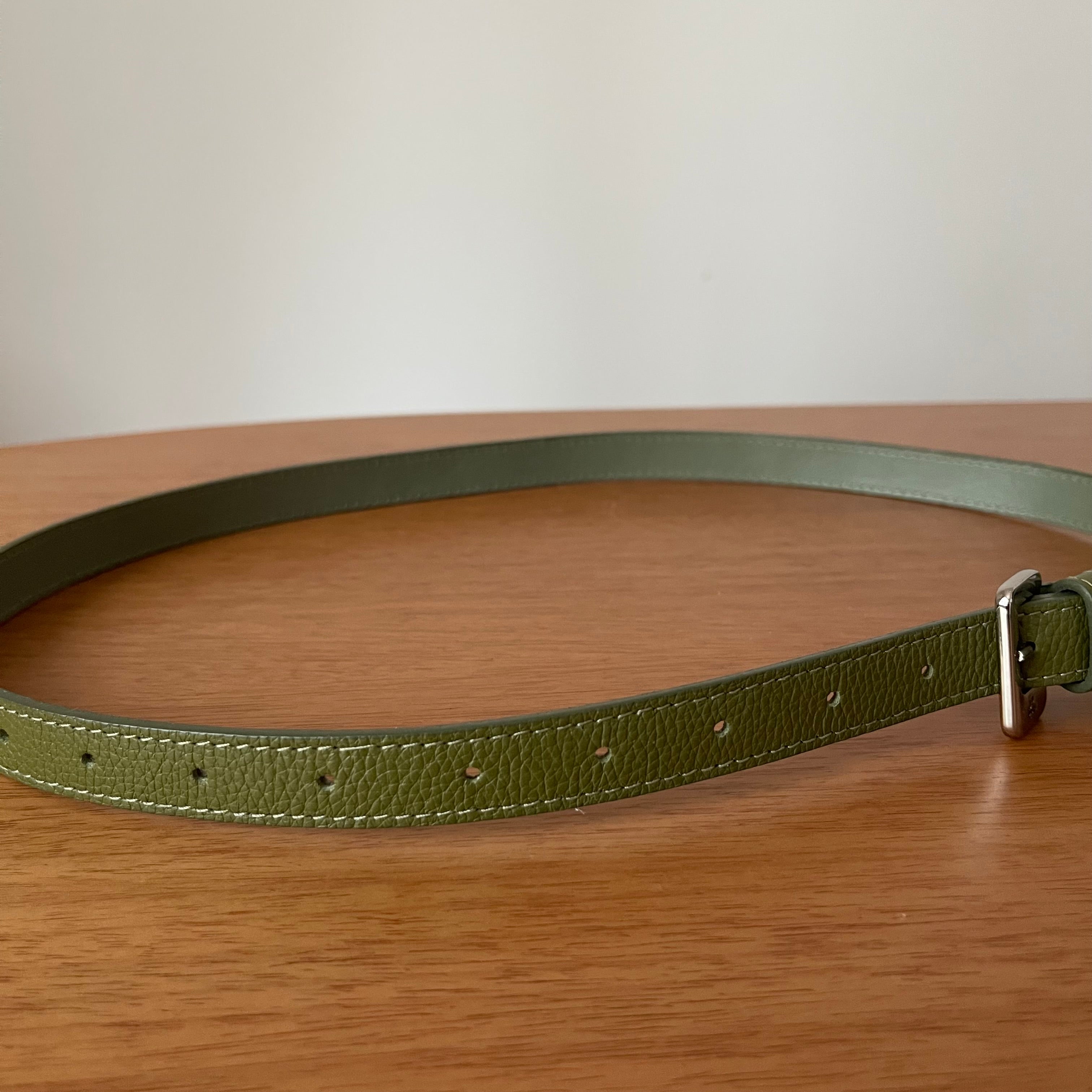 Misci Cinto de Couro Verde Oliva