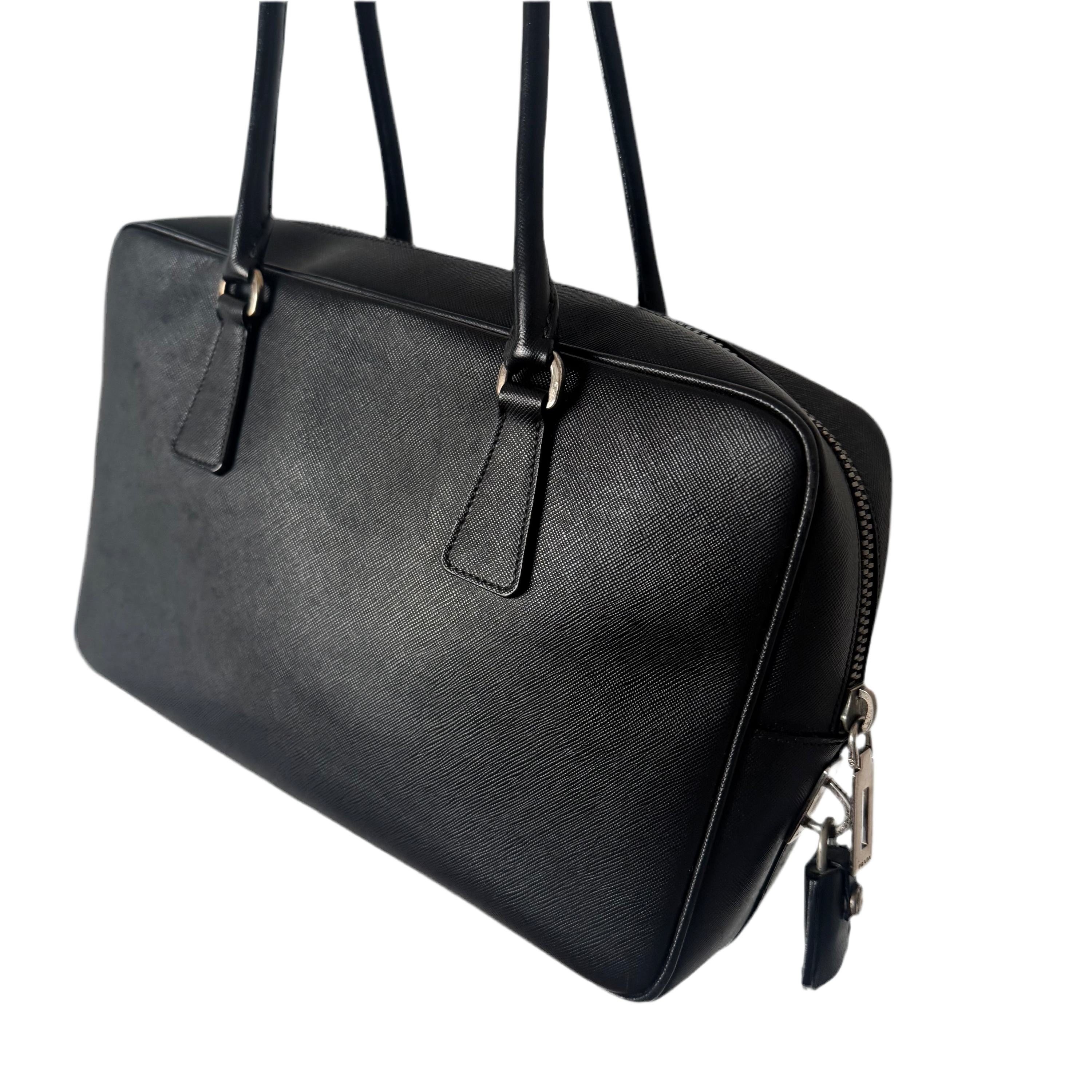 Prada Bauletto Saffiano Leather Bag