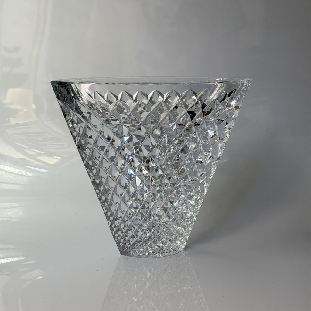 Crystal Diamond-Cut Vase