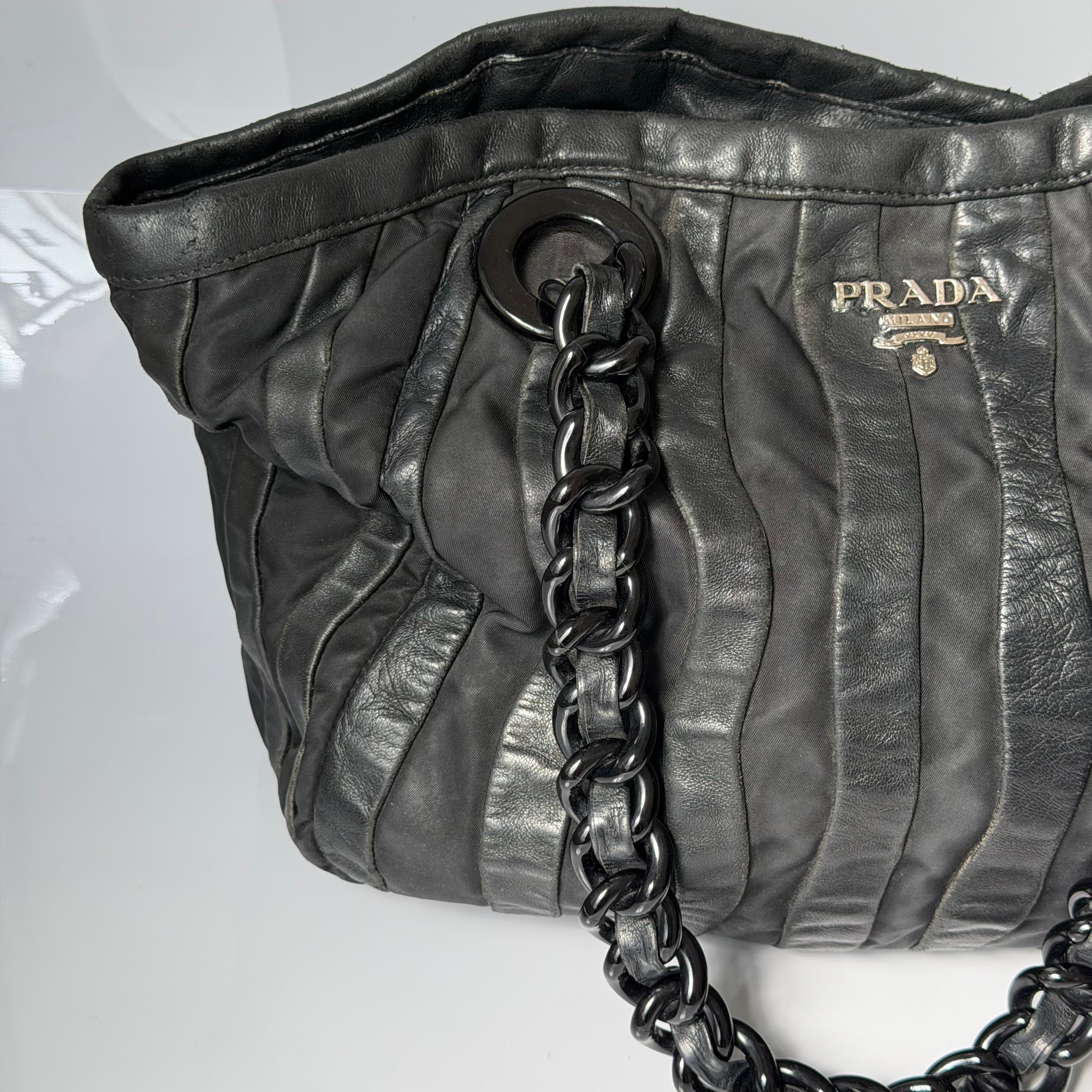 Prada Tessuto Waves Tote Bag
