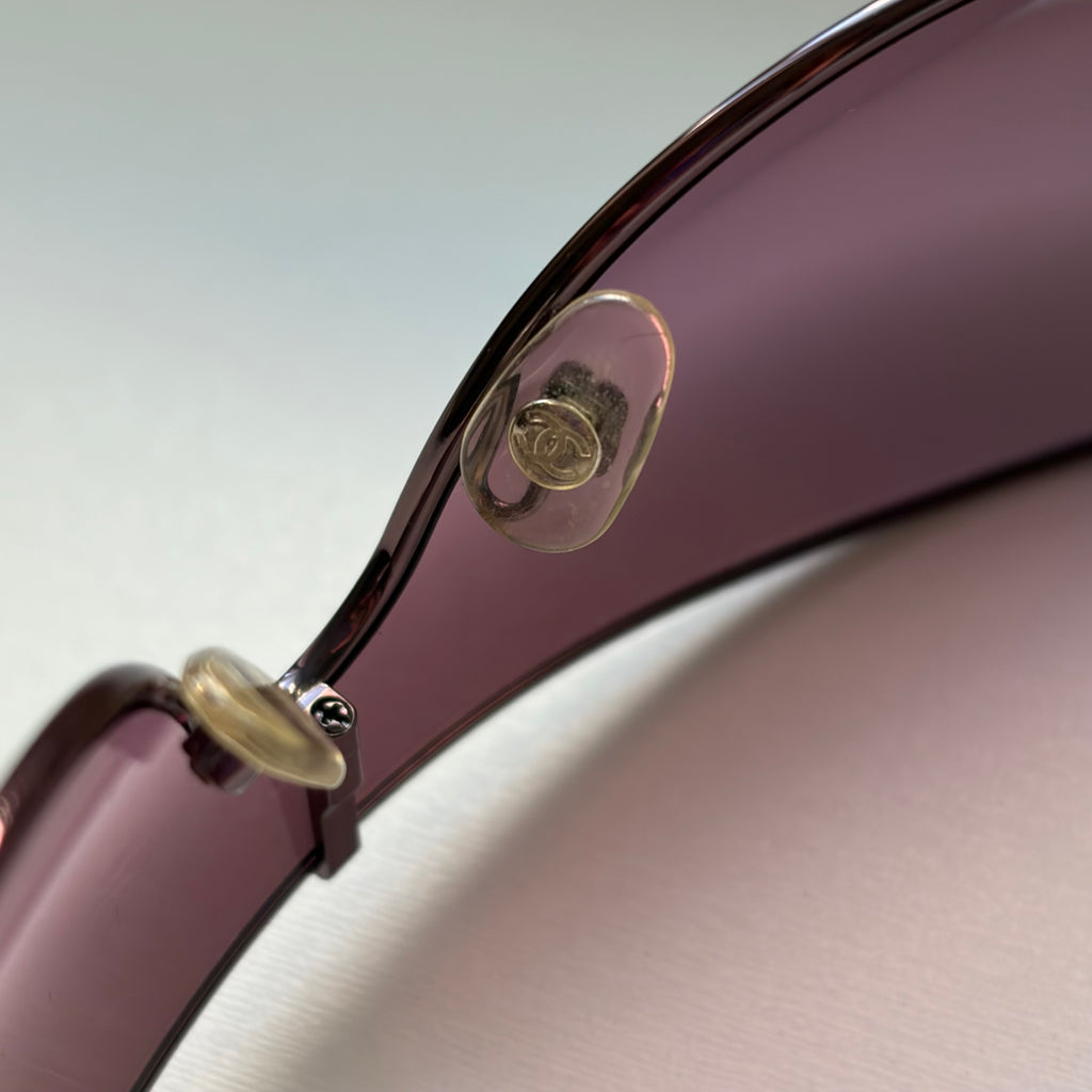 Chanel 2000s Pink Crystal Sunglasses