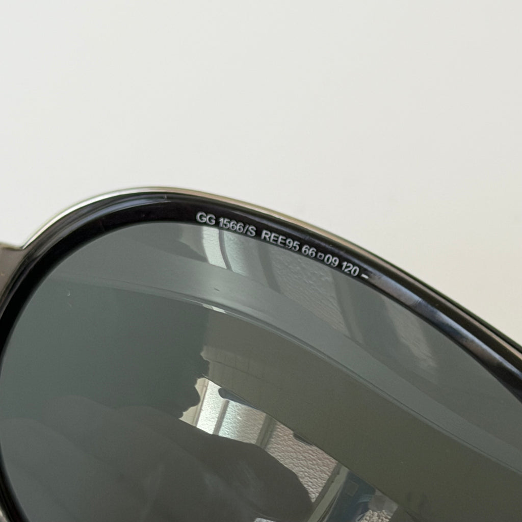 Gucci Silver Aviator Sunglasses