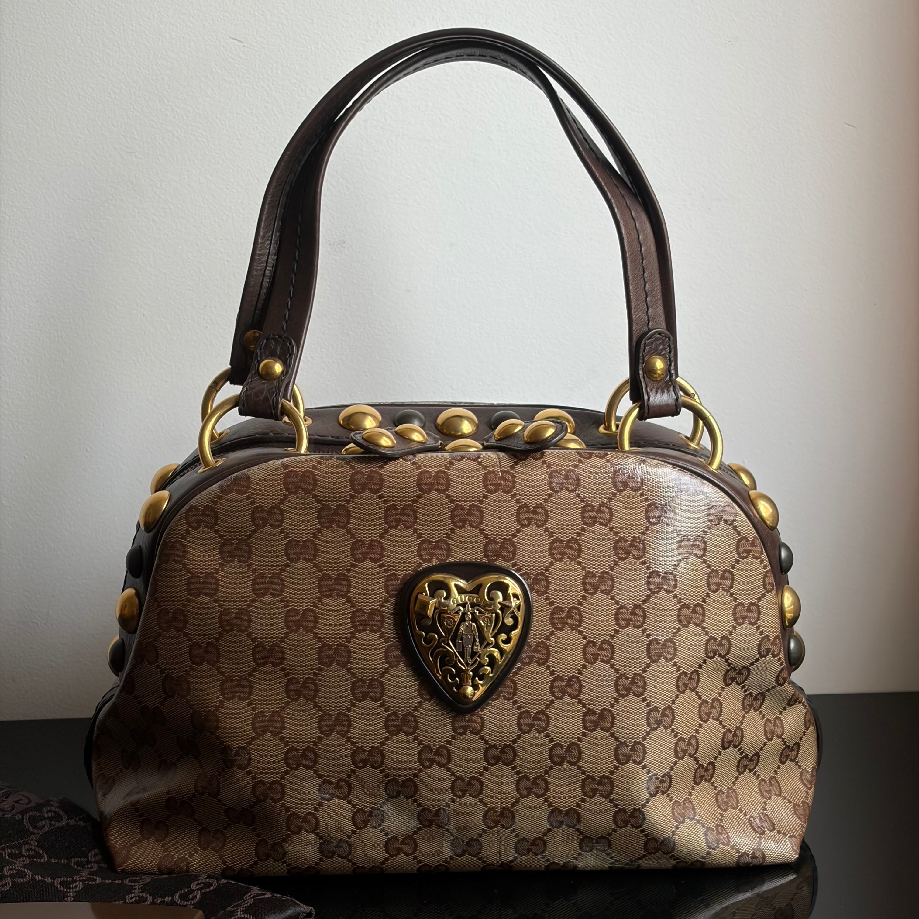 Gucci Babouska Crystal Canvas Bag