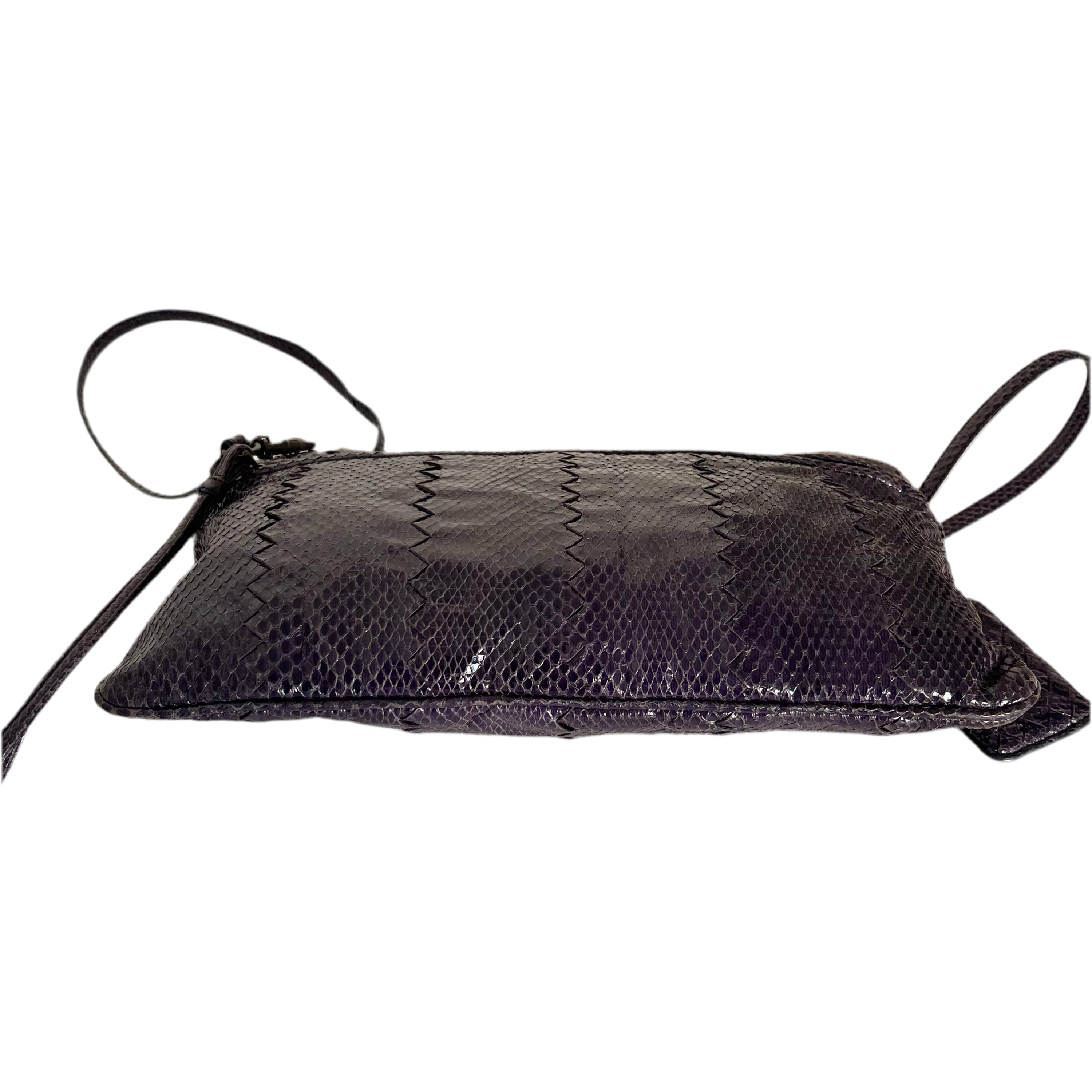 Bottega Veneta Purple Exotic Leather 2way Bag