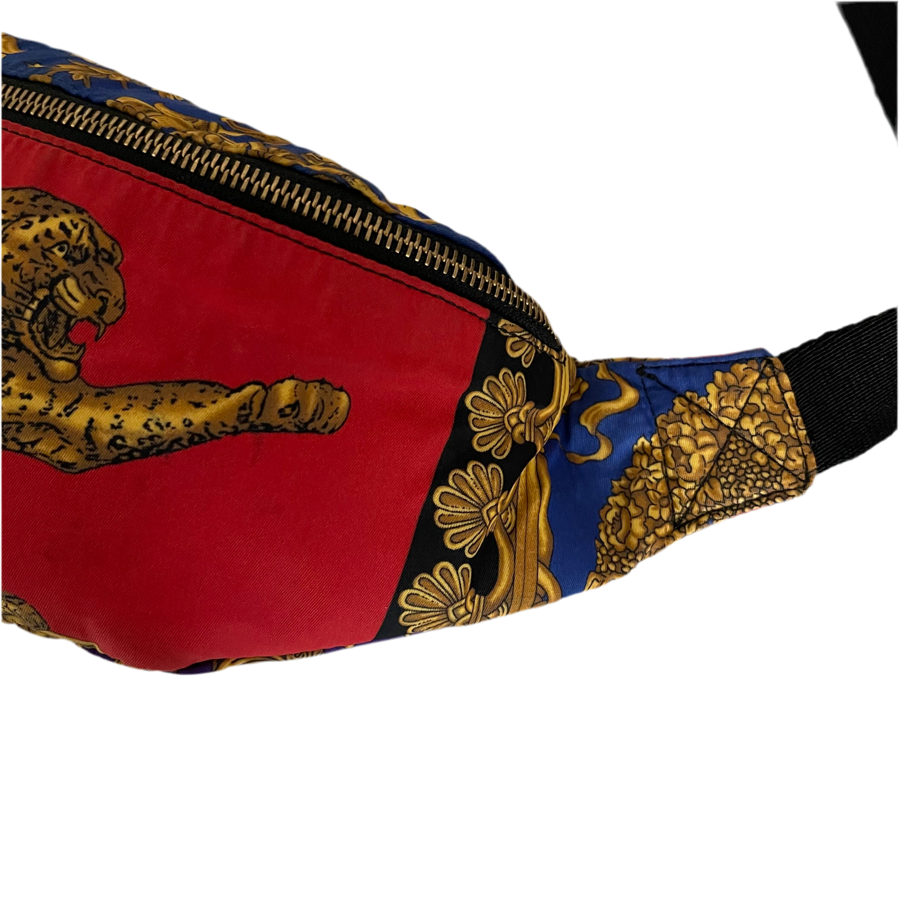 Versace Baroque and Leopard Print Nylon Belt Bag