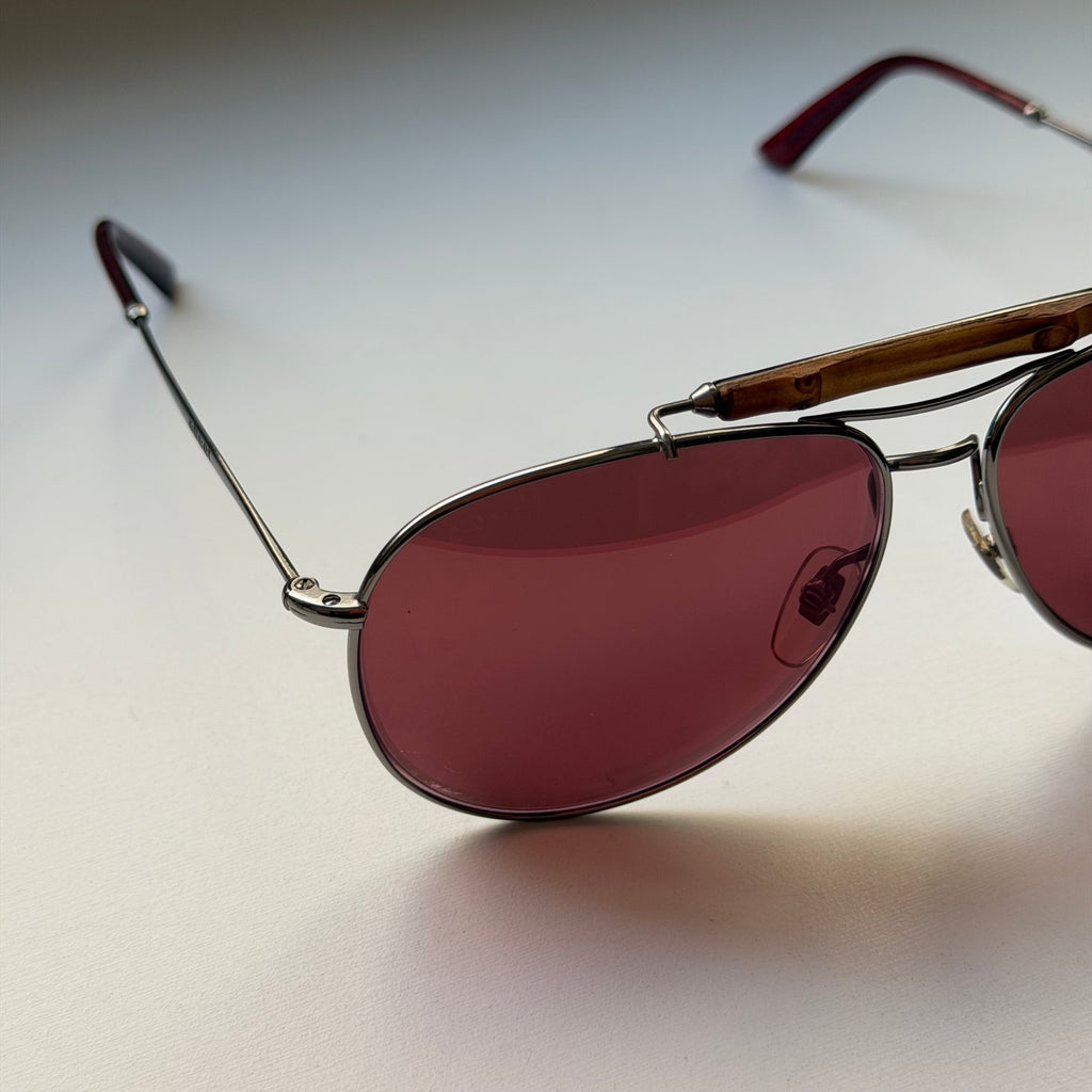 Gucci Bamboo Aviator Red Sunglasses by Tom Ford