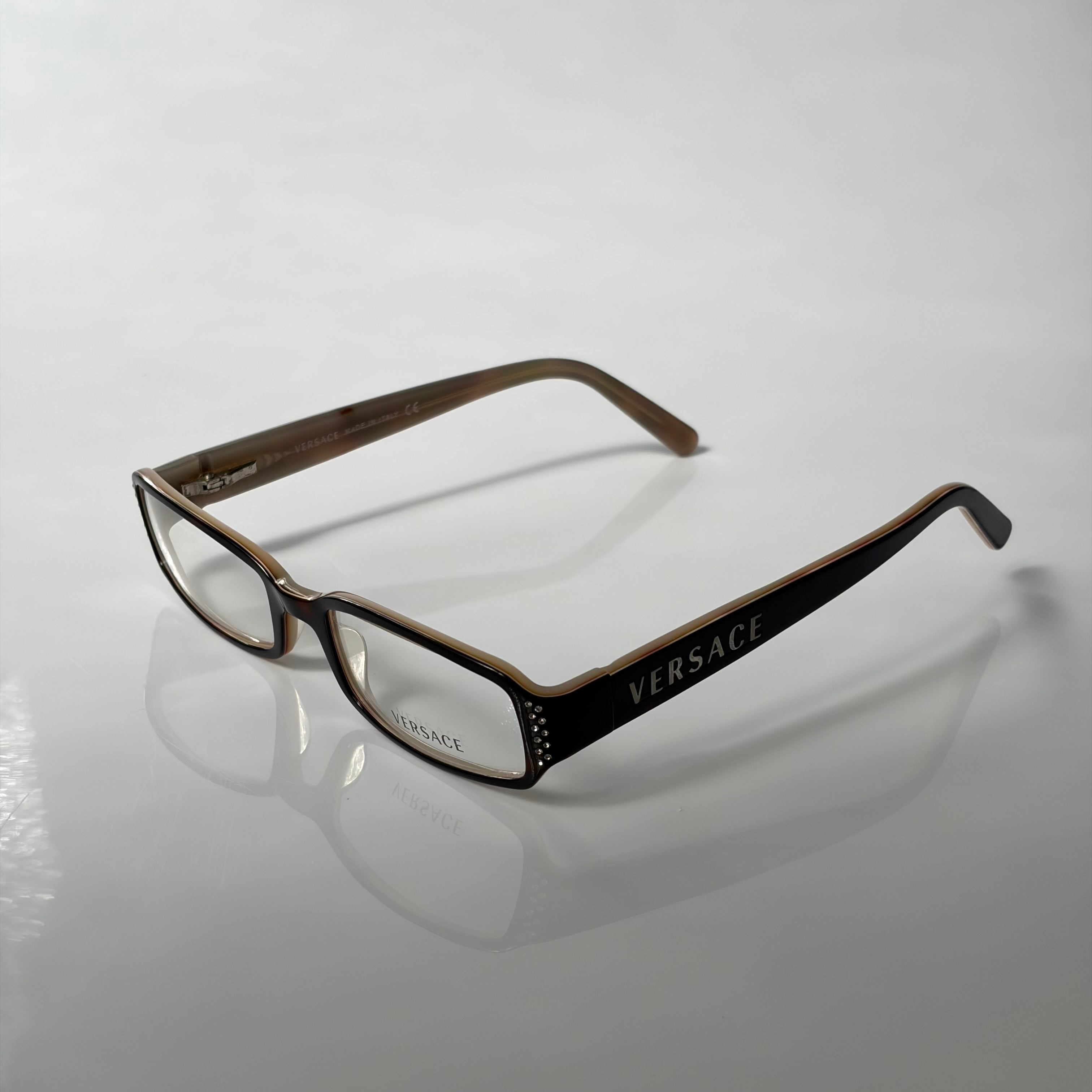 Versace Brown Strass Glasses