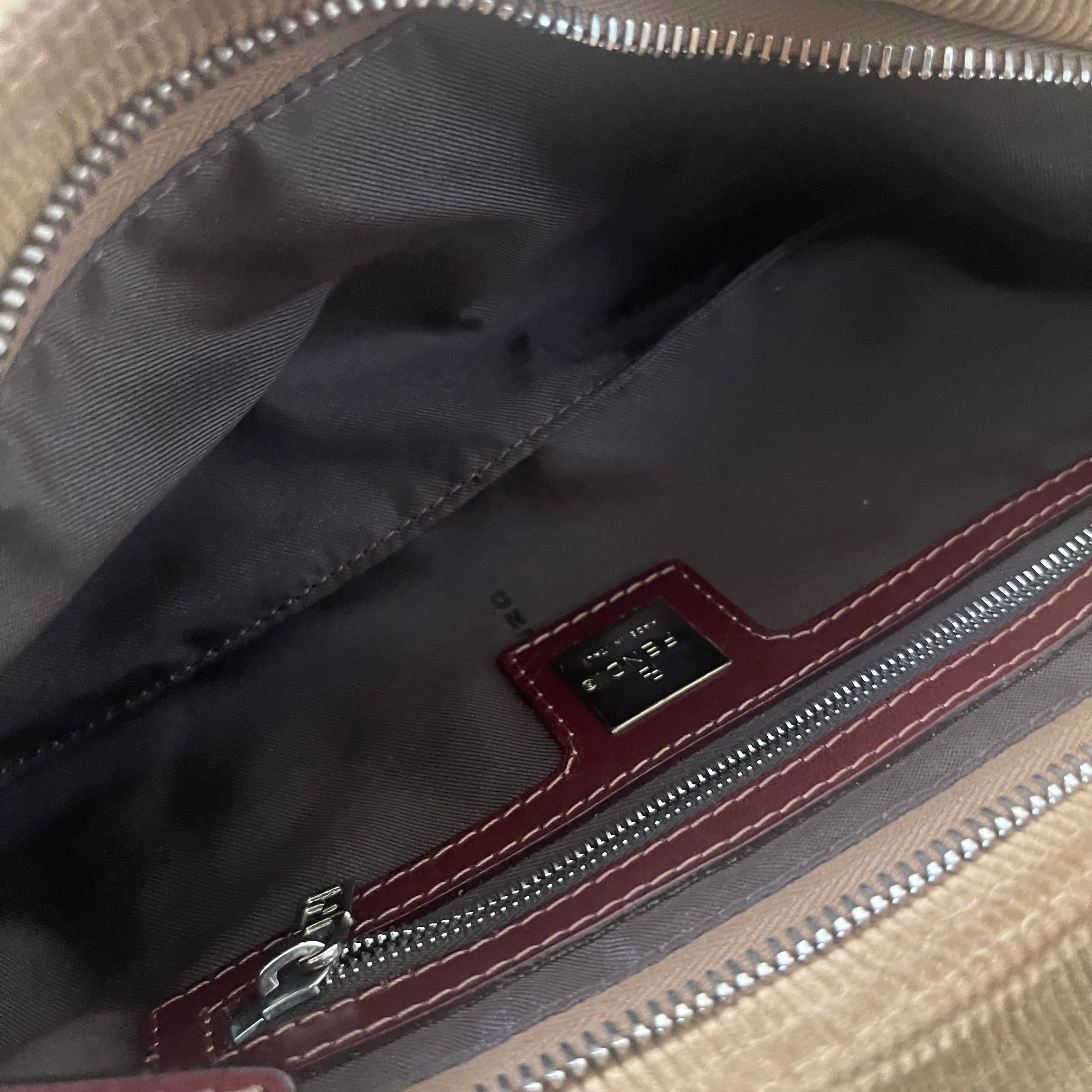 Fendi Corduroy Baguette Crossbody