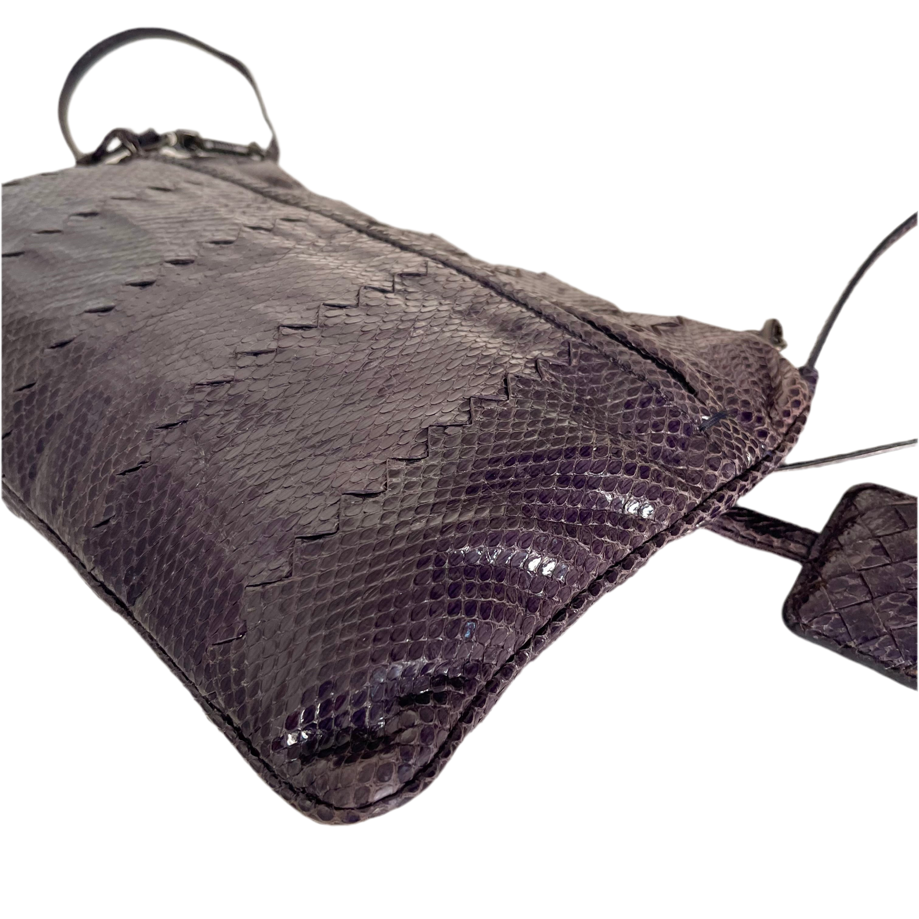 Bottega Veneta Purple Exotic Leather 2way Bag