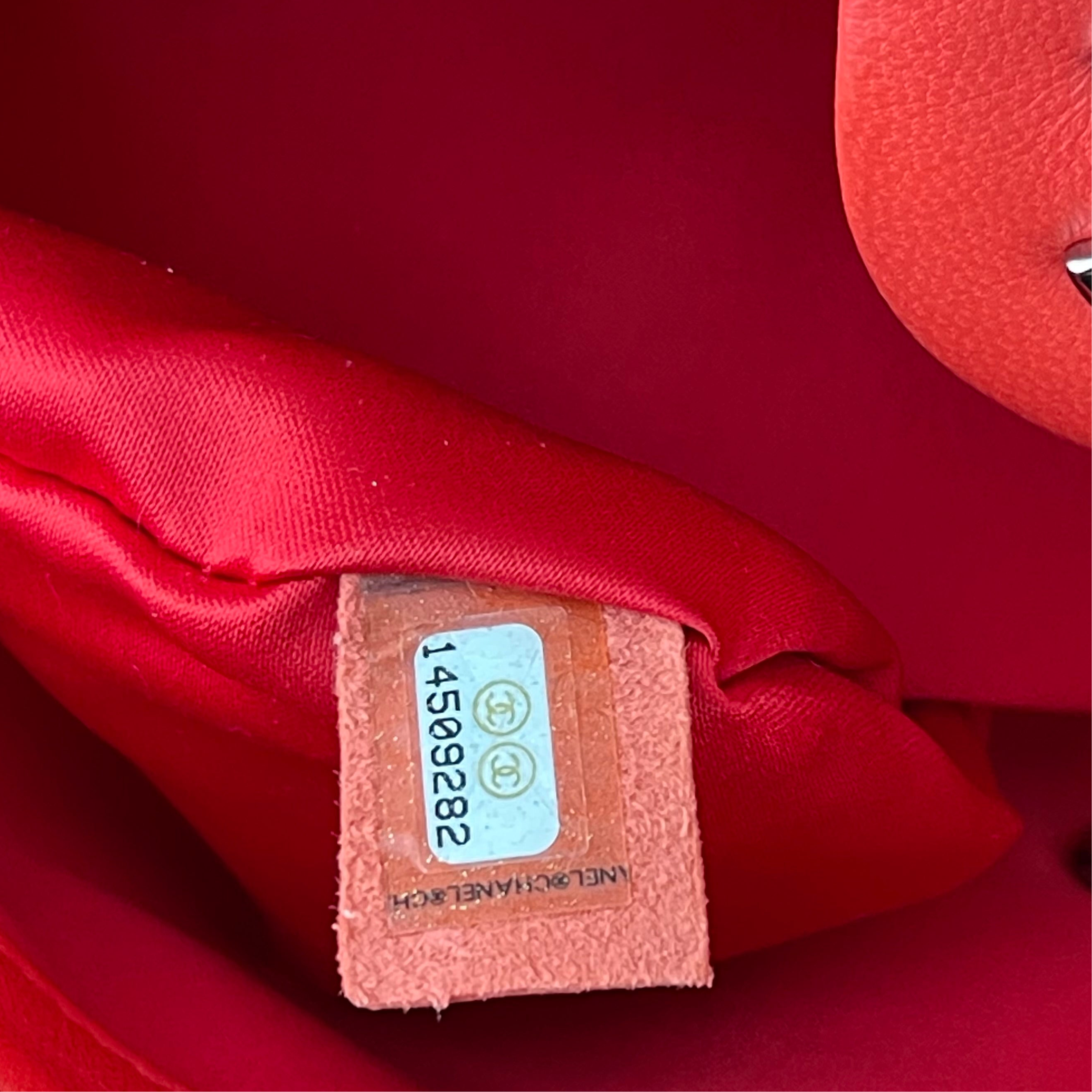 Chanel Wild Stitch Flap Red Lambskin Shoulder Bag