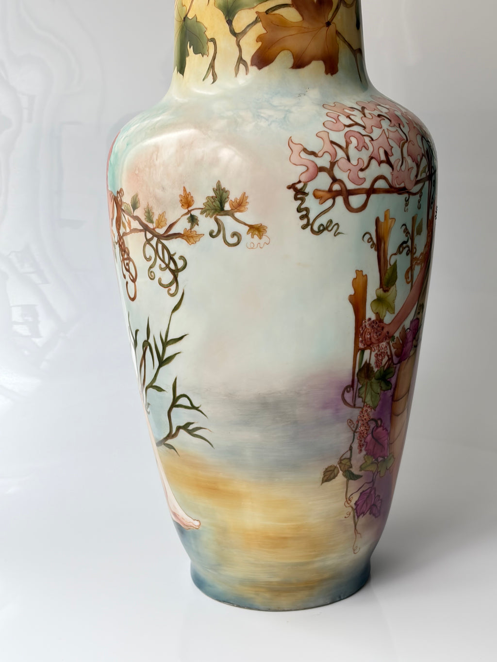 “Autumn & Summer” by Alphonse Mucha, Porcelain Vase