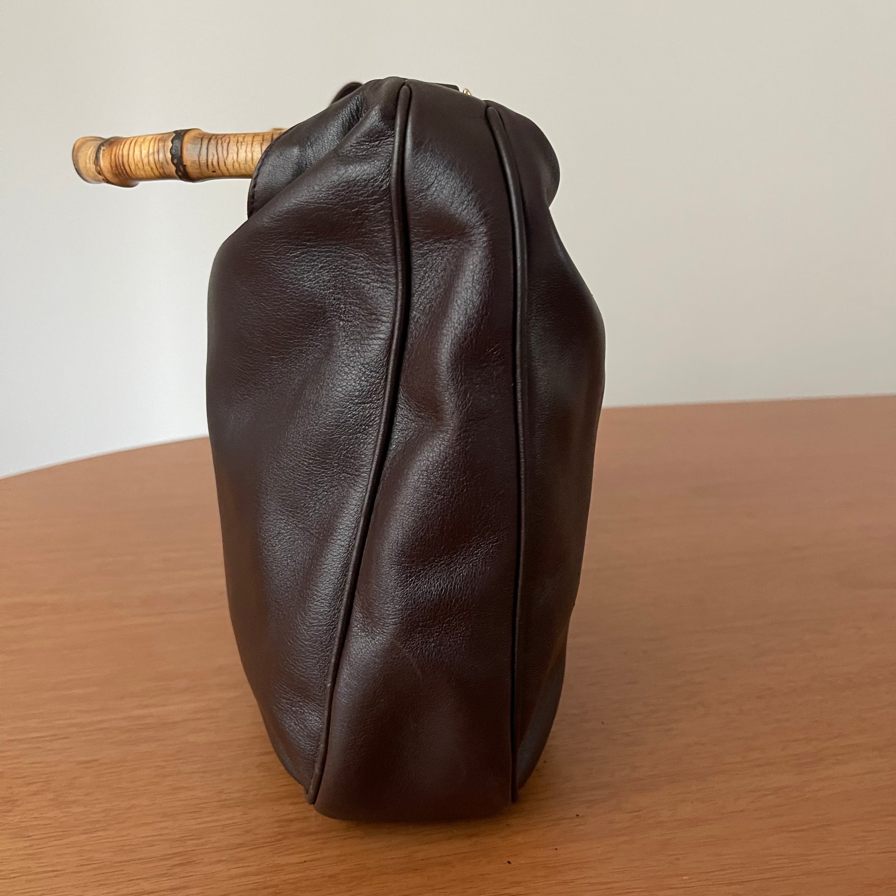 Gucci Bamboo Dark Brown Hobo Shoulder Bag