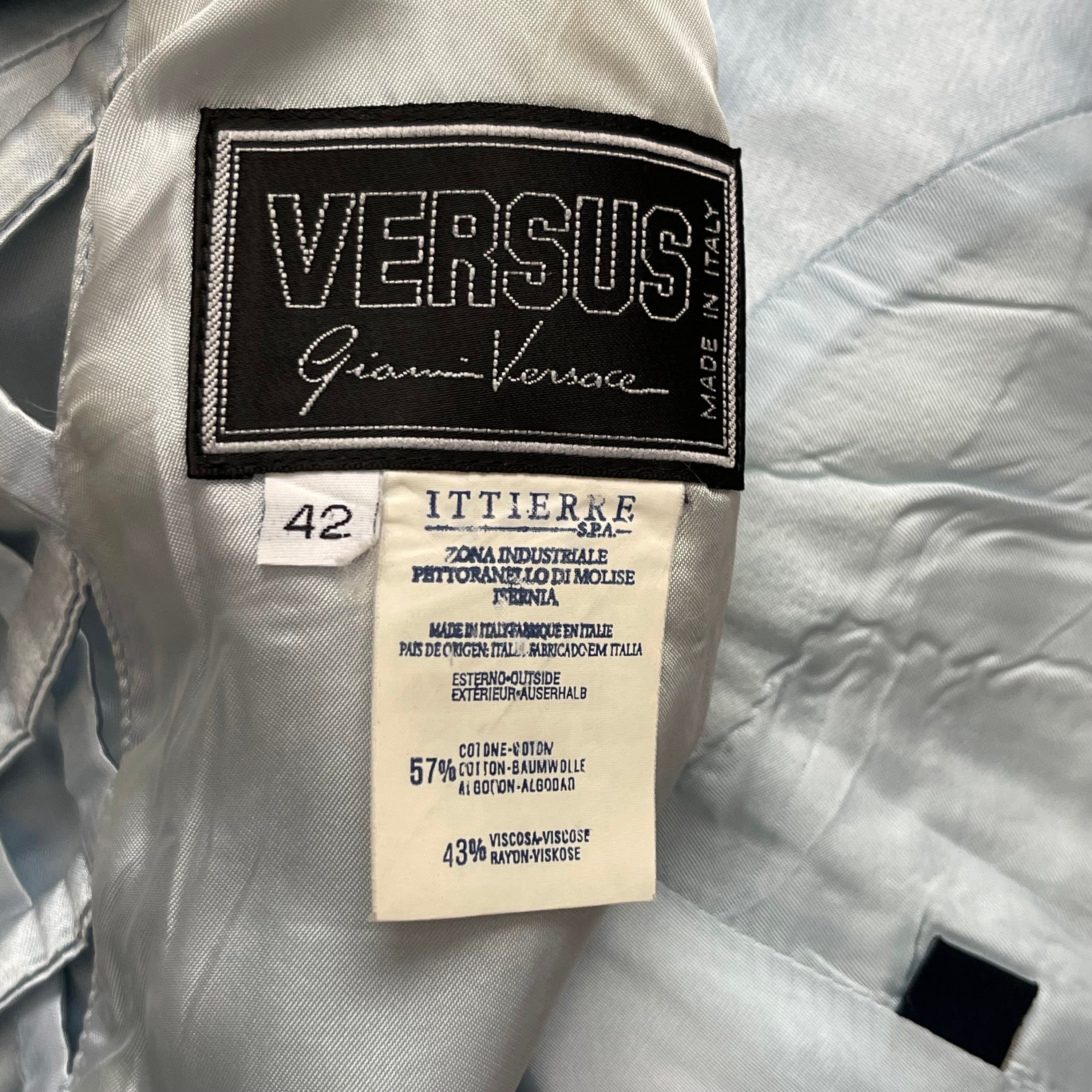 Versus by Gianni Versace Satin Blazer + Pants