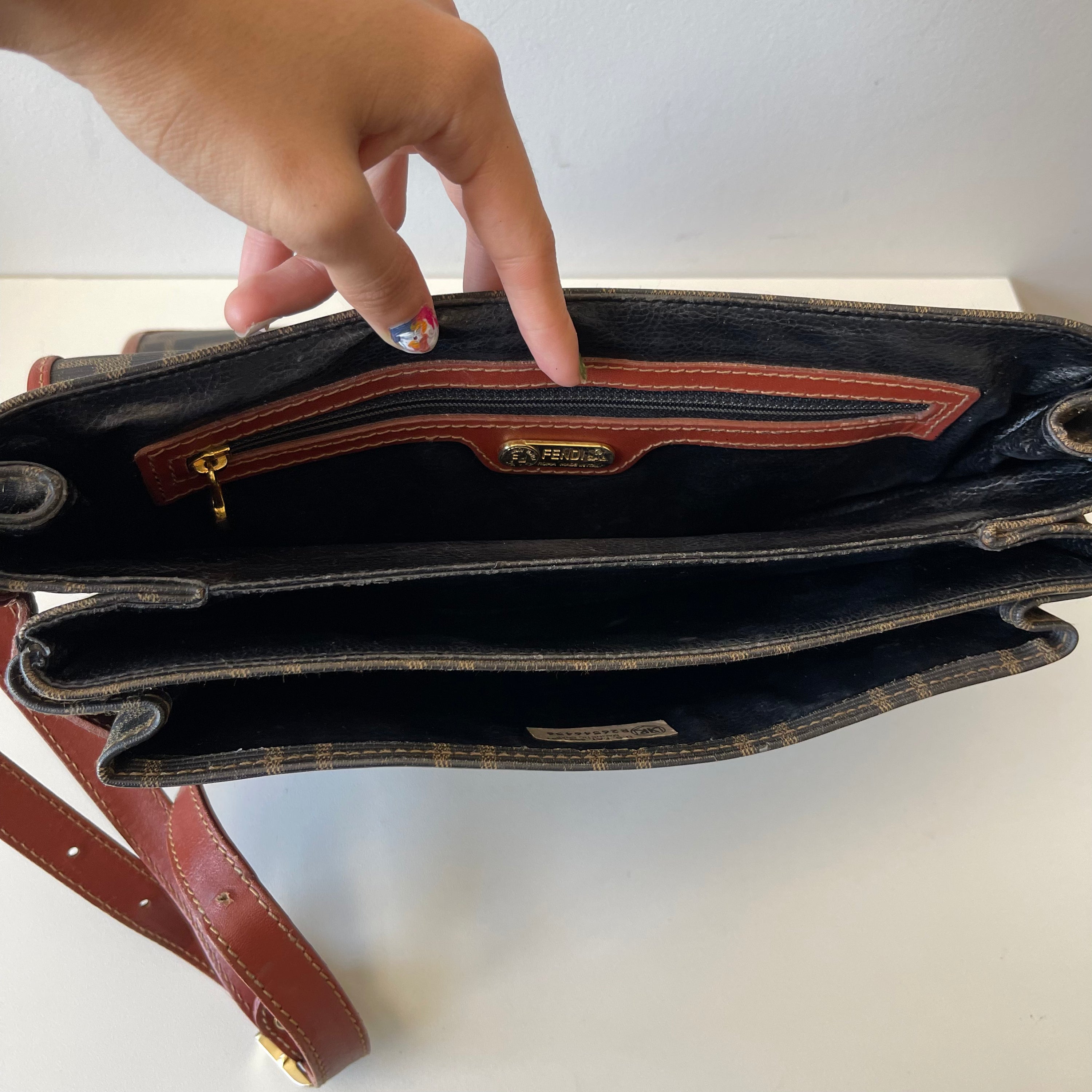 Fendi Monogram Vintage Messenger Bag