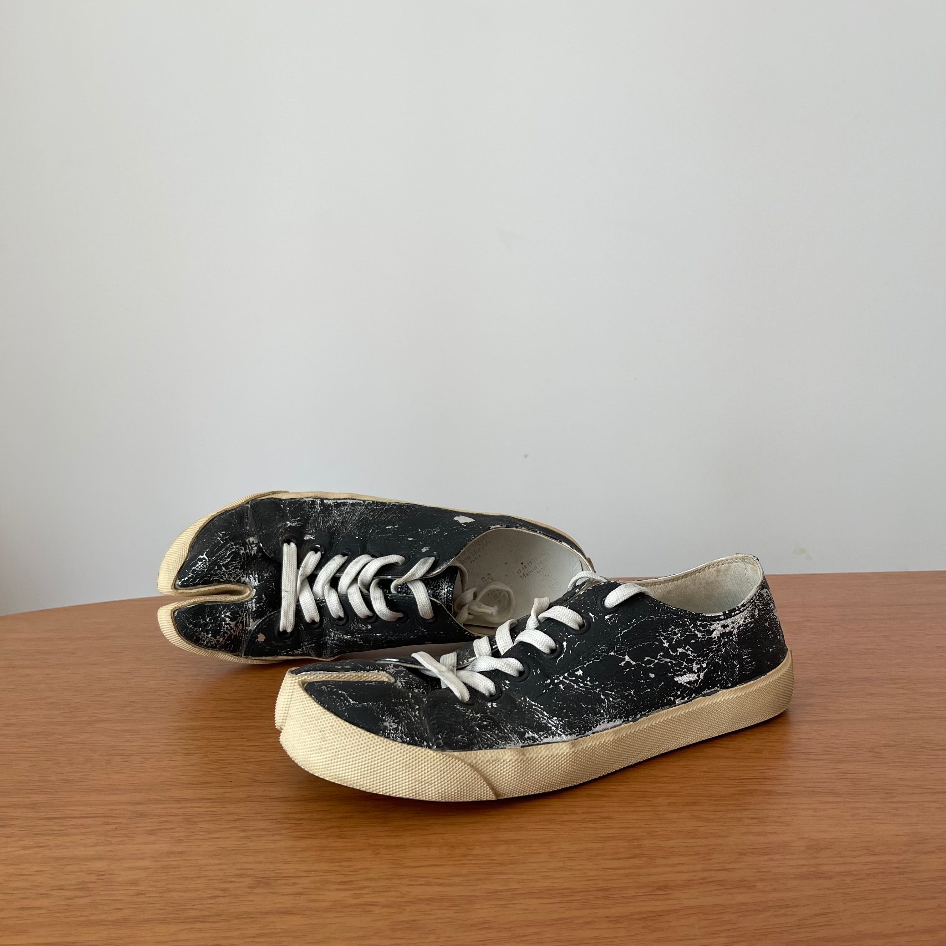 Maison Margiela Painted Leather Tabi Sneakers