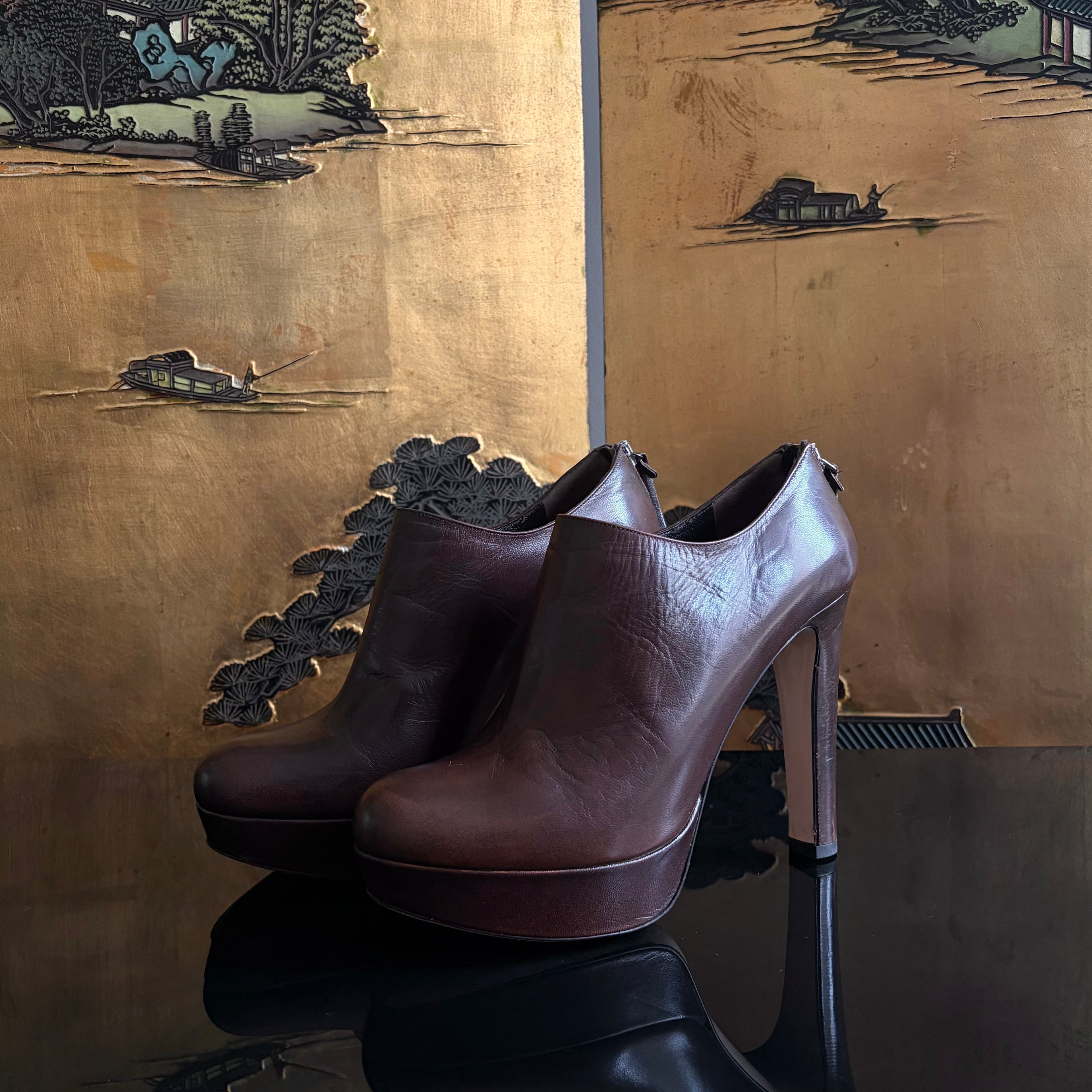 Miu Miu Brown Leather Pumps