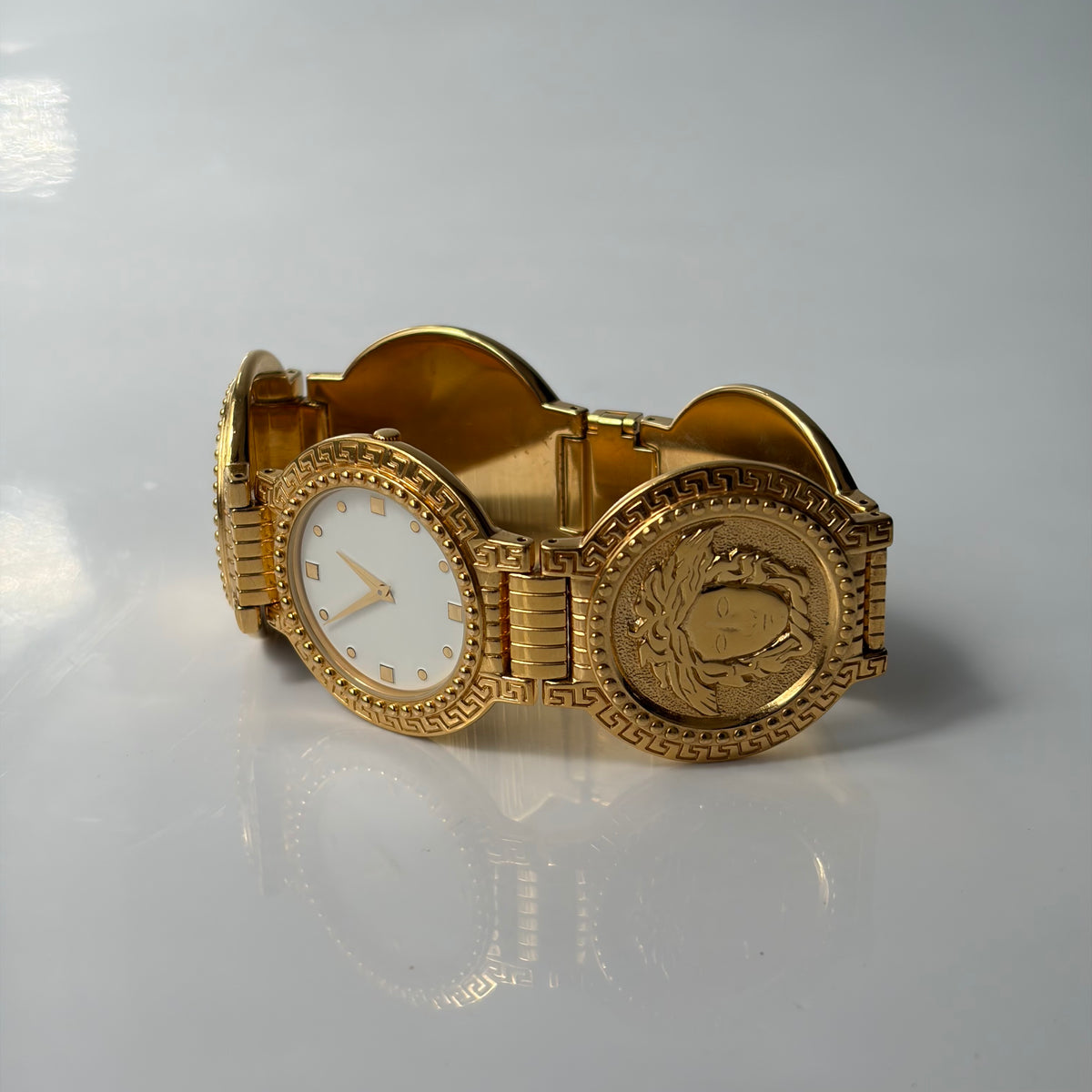 Gianni Versace Signature G10 Gold-Plated Medusa Coin Watch Bracelet