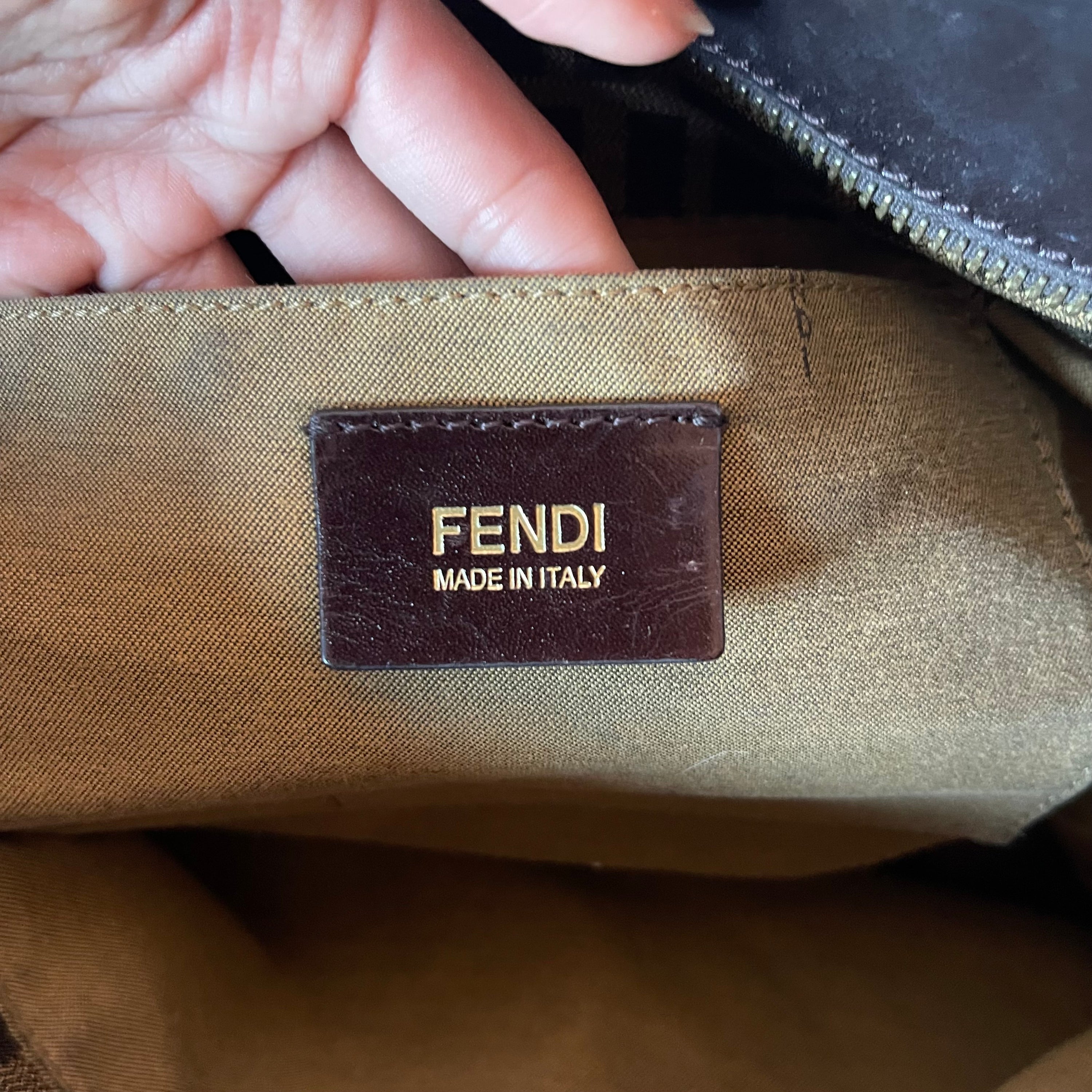 Fendi Zucca Chef Shopping Shoulder Bag