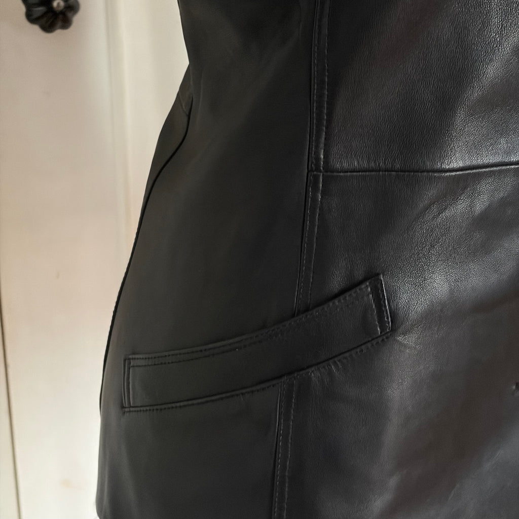 Gianni Versace 90s Lambskin Leather Coat