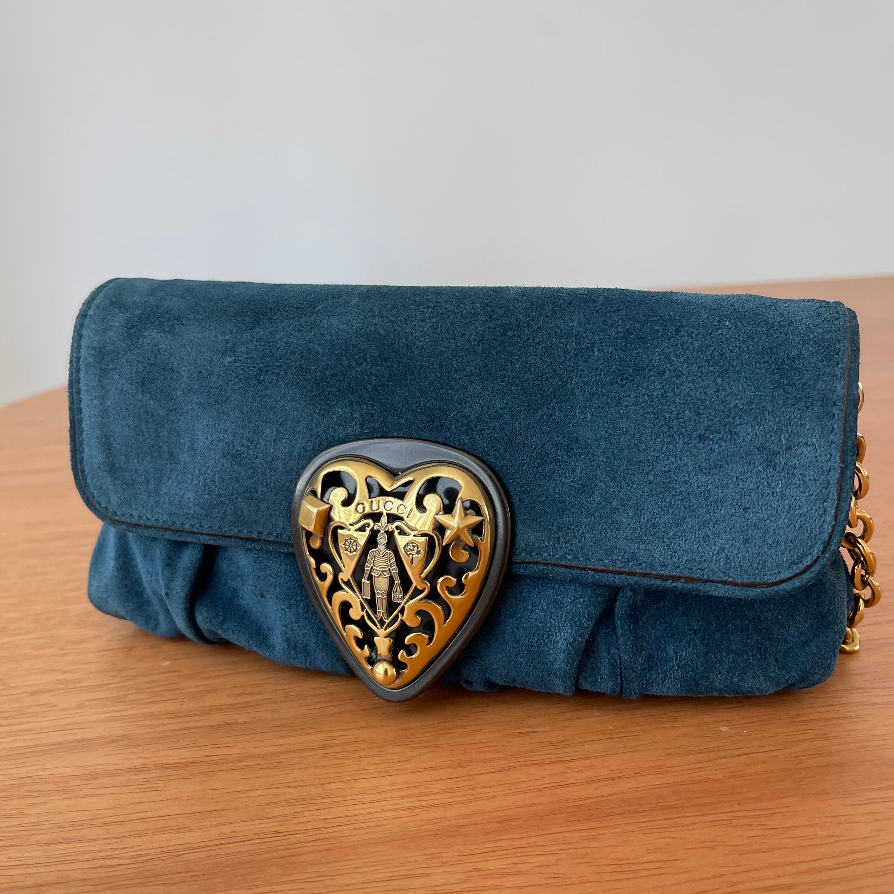 Gucci Suede Hysteria Babouska Shoulder Bag