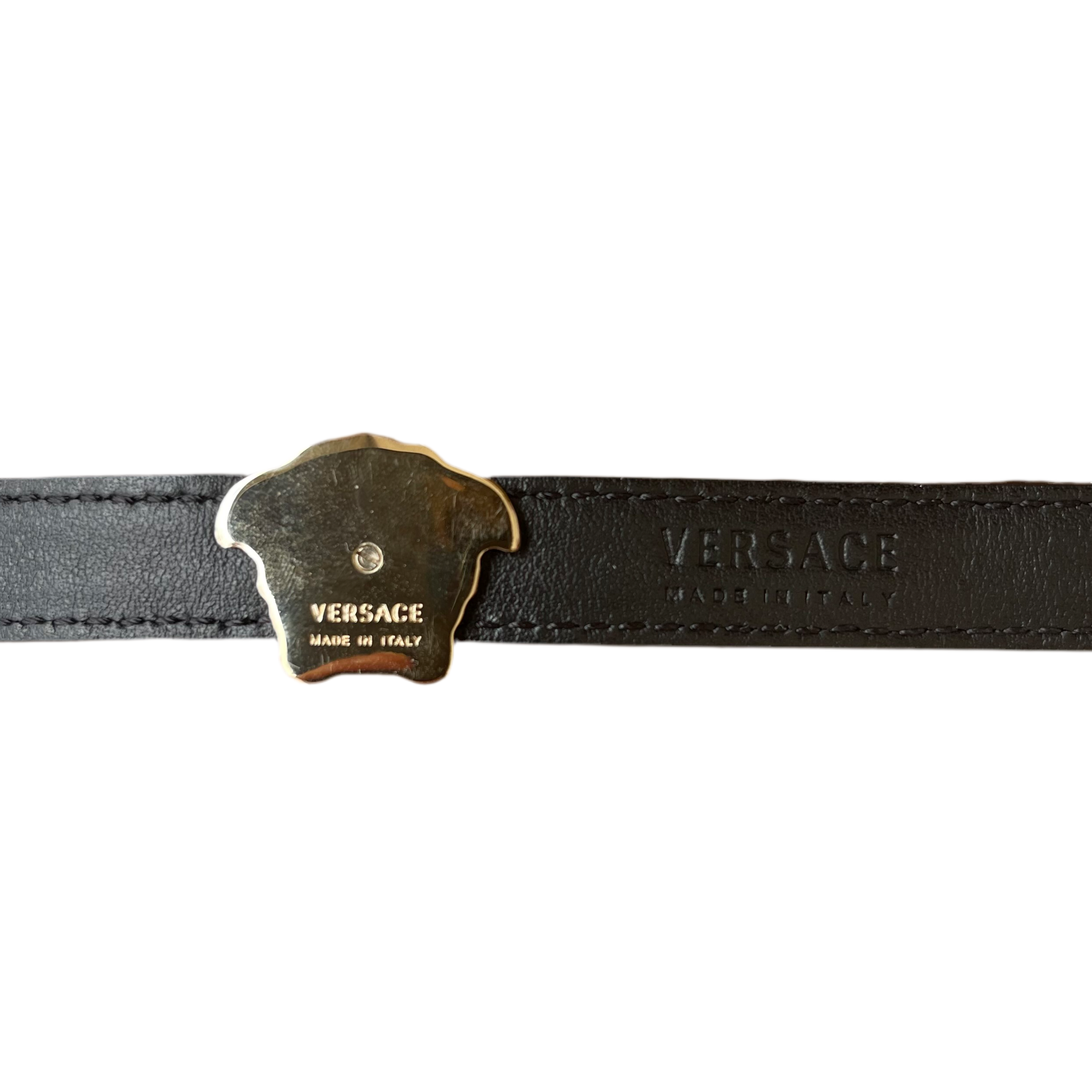 Versace Medusa Leather Bracelet