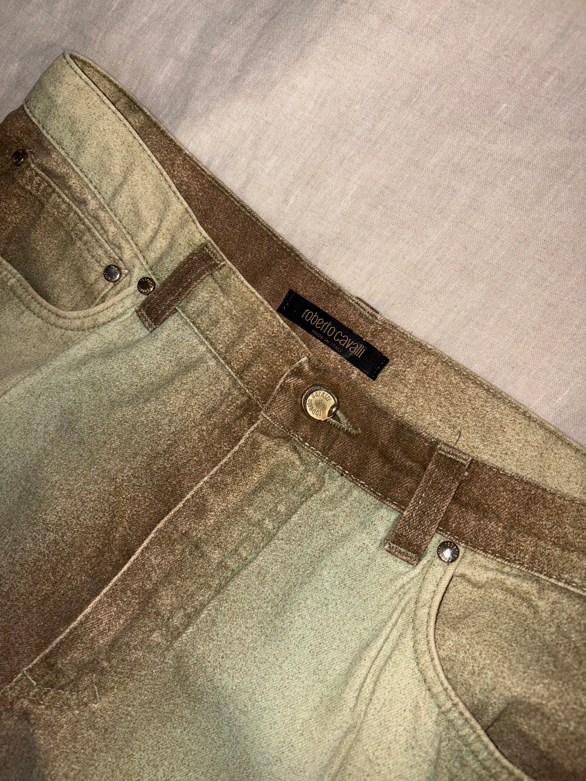 SS2002 Roberto Cavalli Beige Sand Gradient Pants