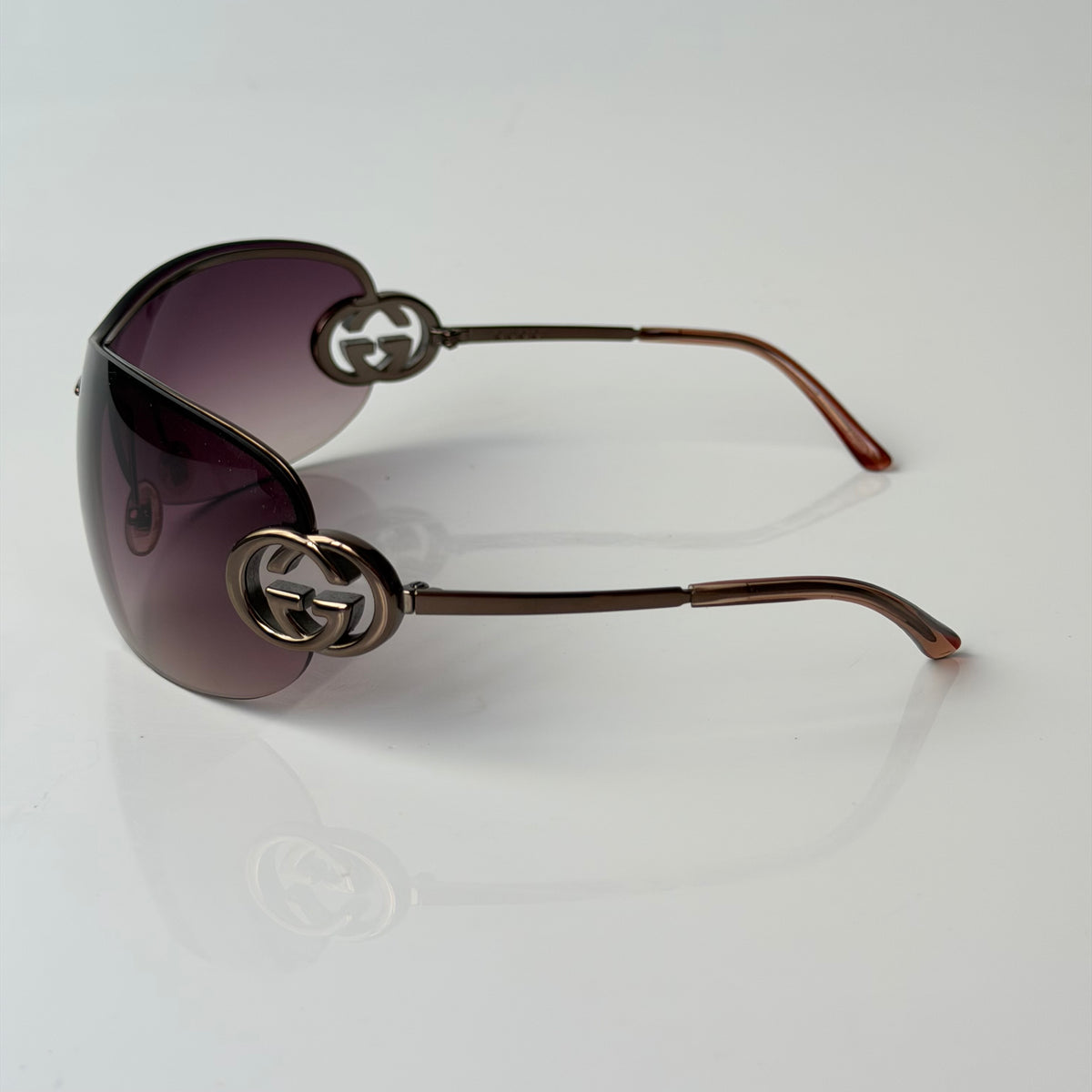 Gucci Purple 2000s Logo Sunglasses