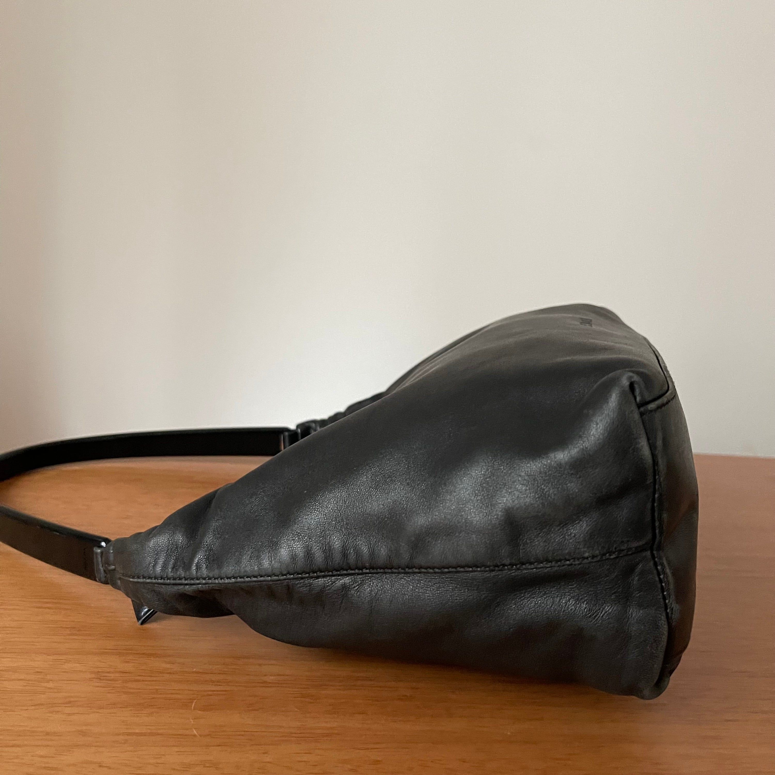 Prada 90s Leather and Acrylic Handle Bag