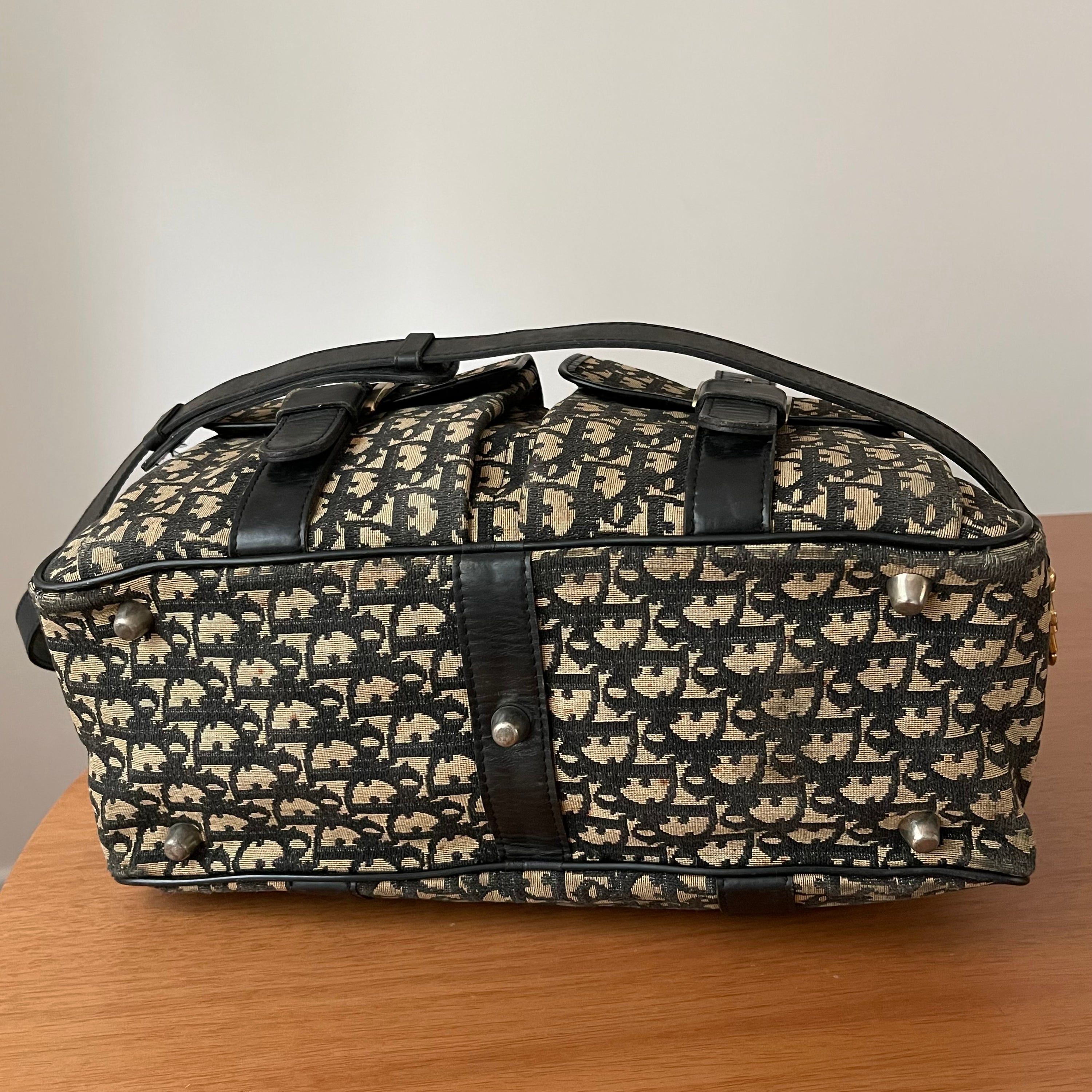 Christian Dior 80s 48H Sac Monogram Vintage Luggage Bag