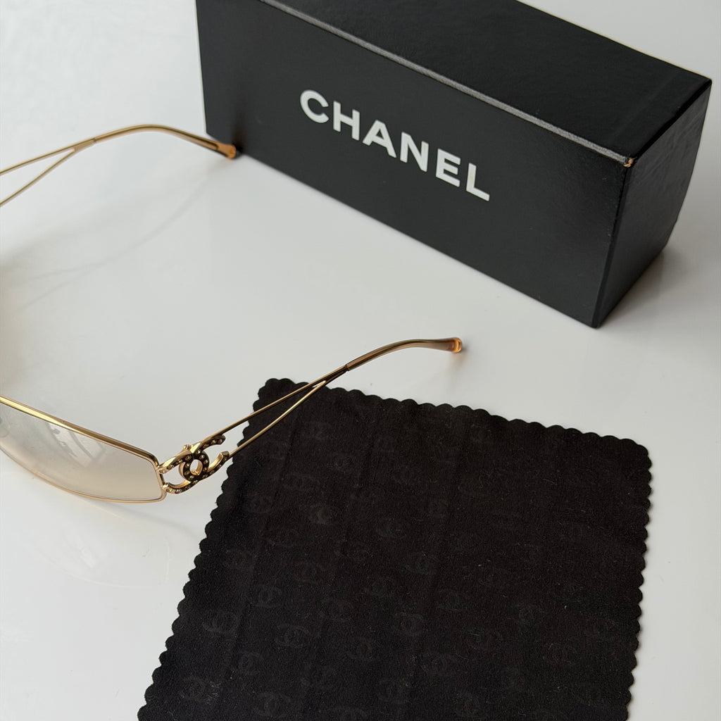 Chanel 2000s Crystal Sunglasses