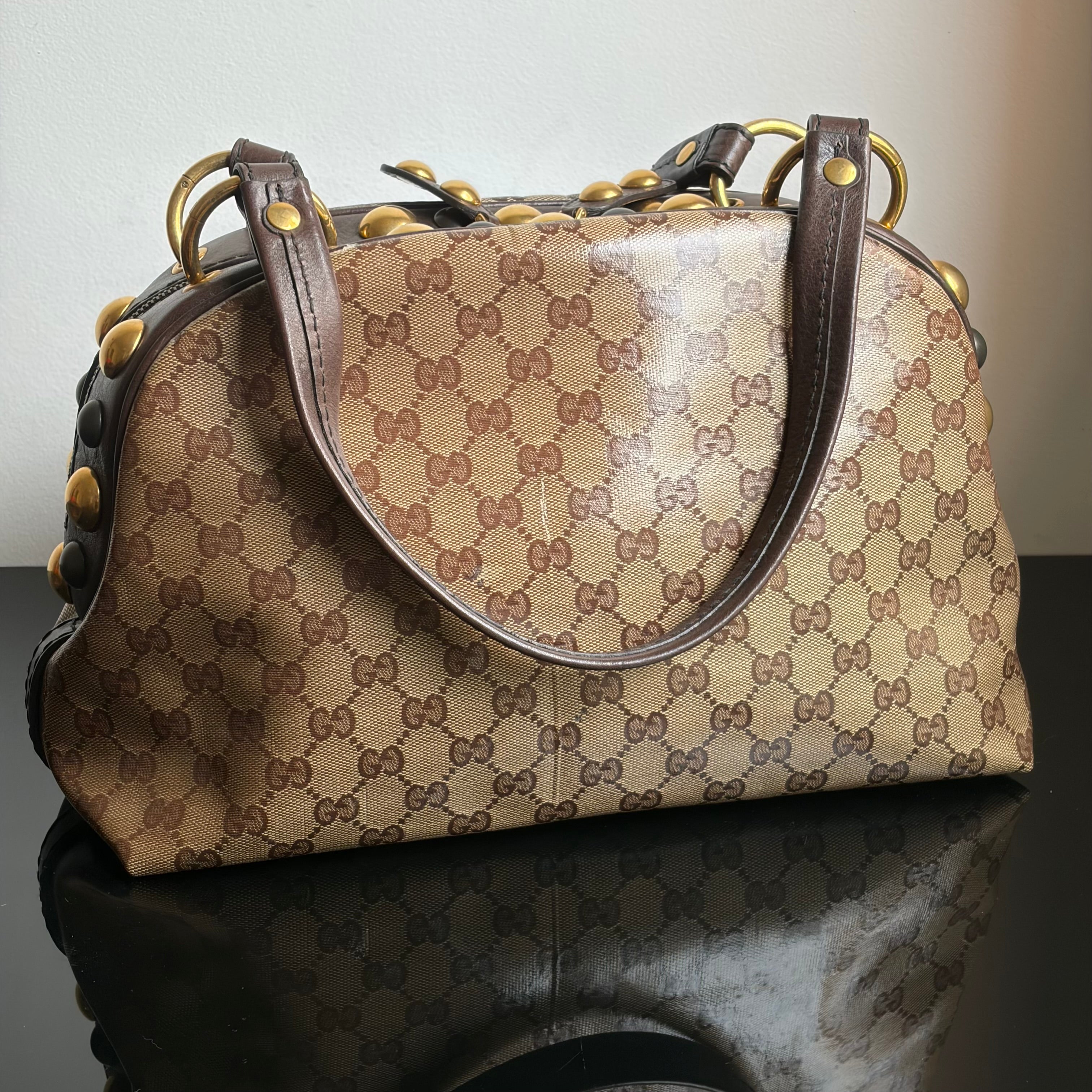 Gucci Babouska Crystal Canvas Bag