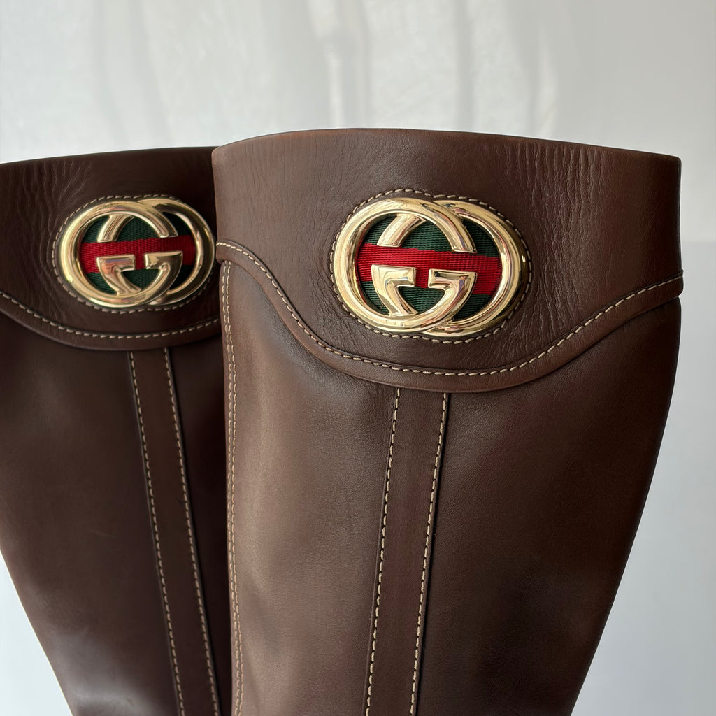 Gucci 2006 Britt Leather Boots