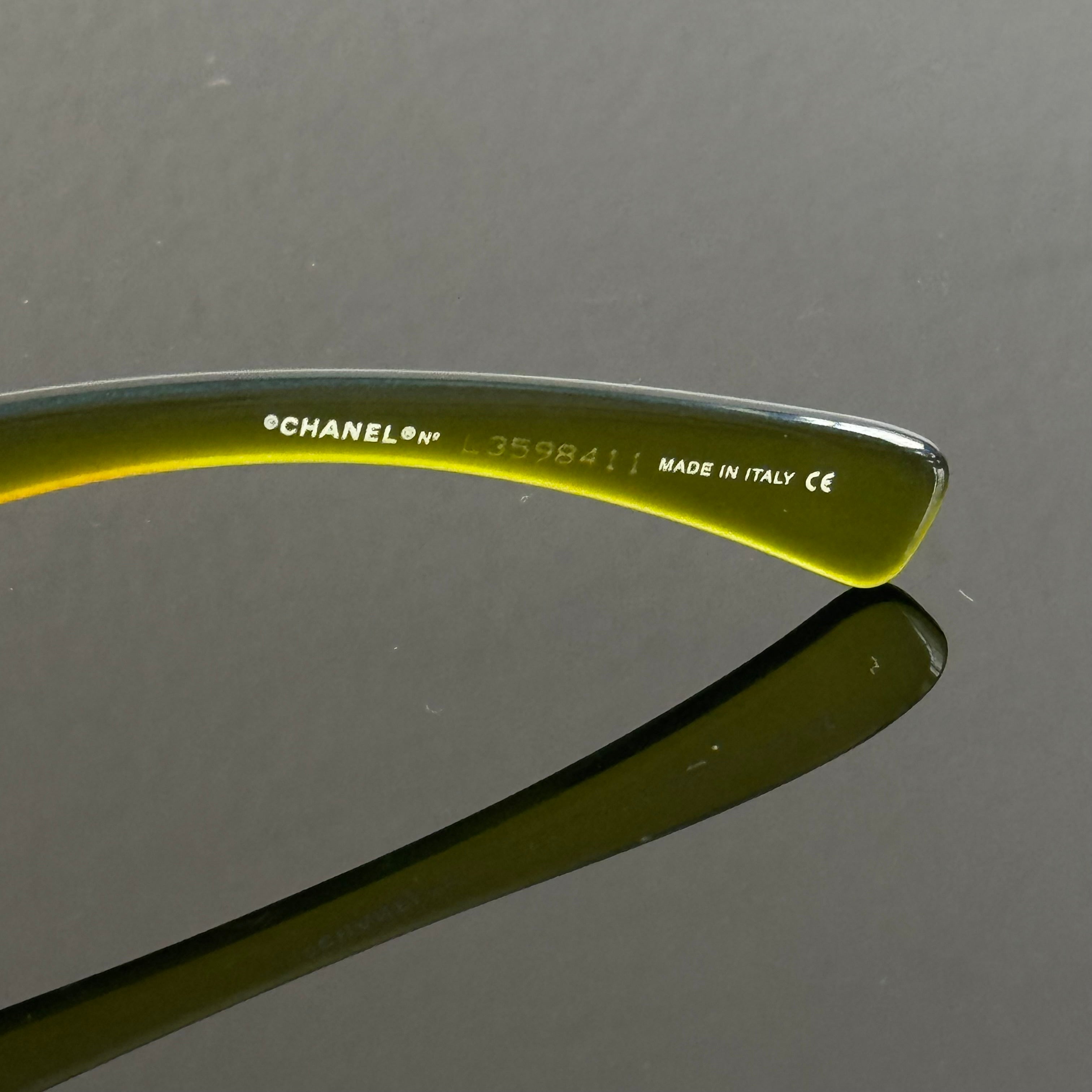 Chanel 2000s Green Sunglasses