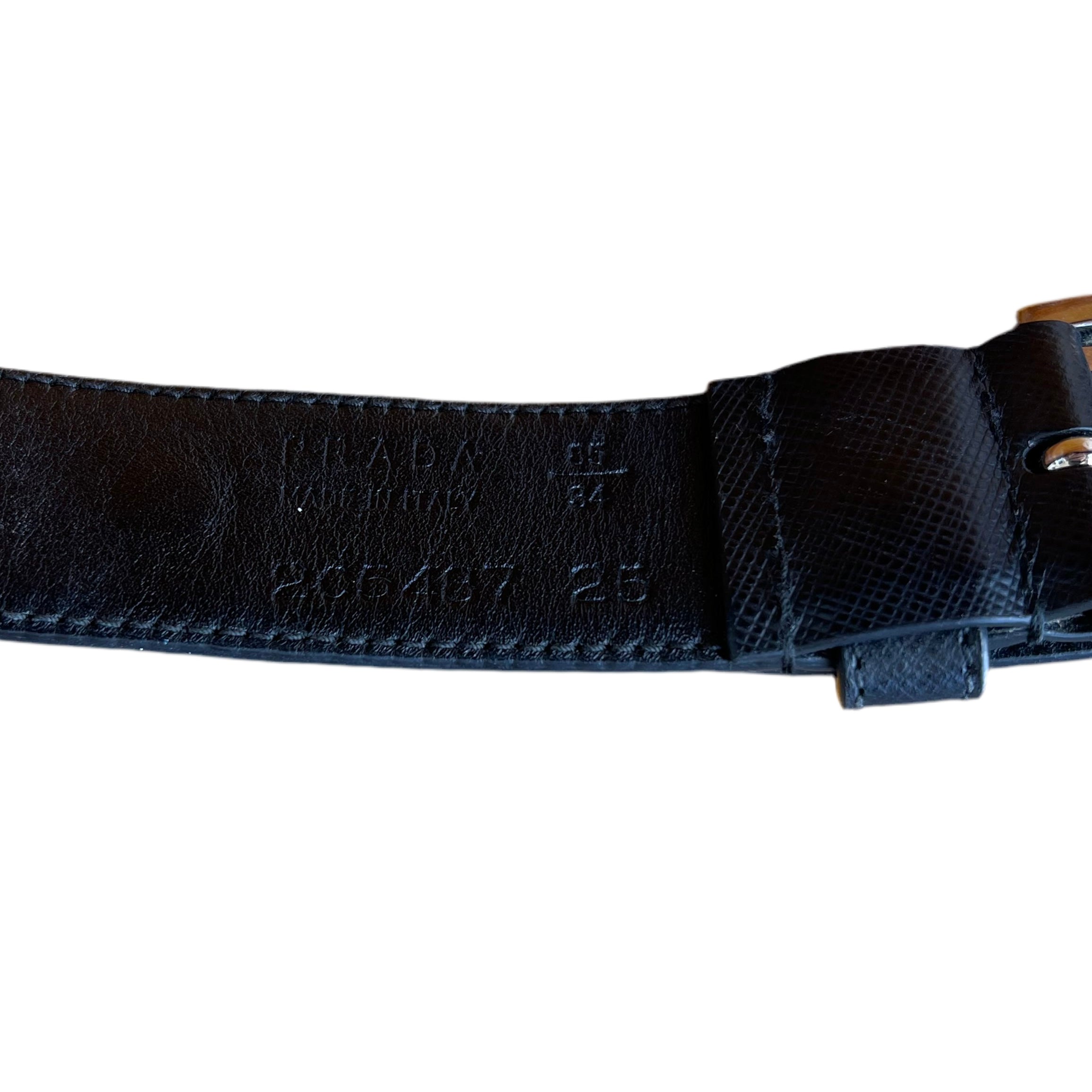 Prada Crystal Leather Belt