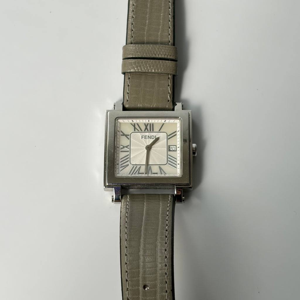 Fendi Gray Leather Watch
