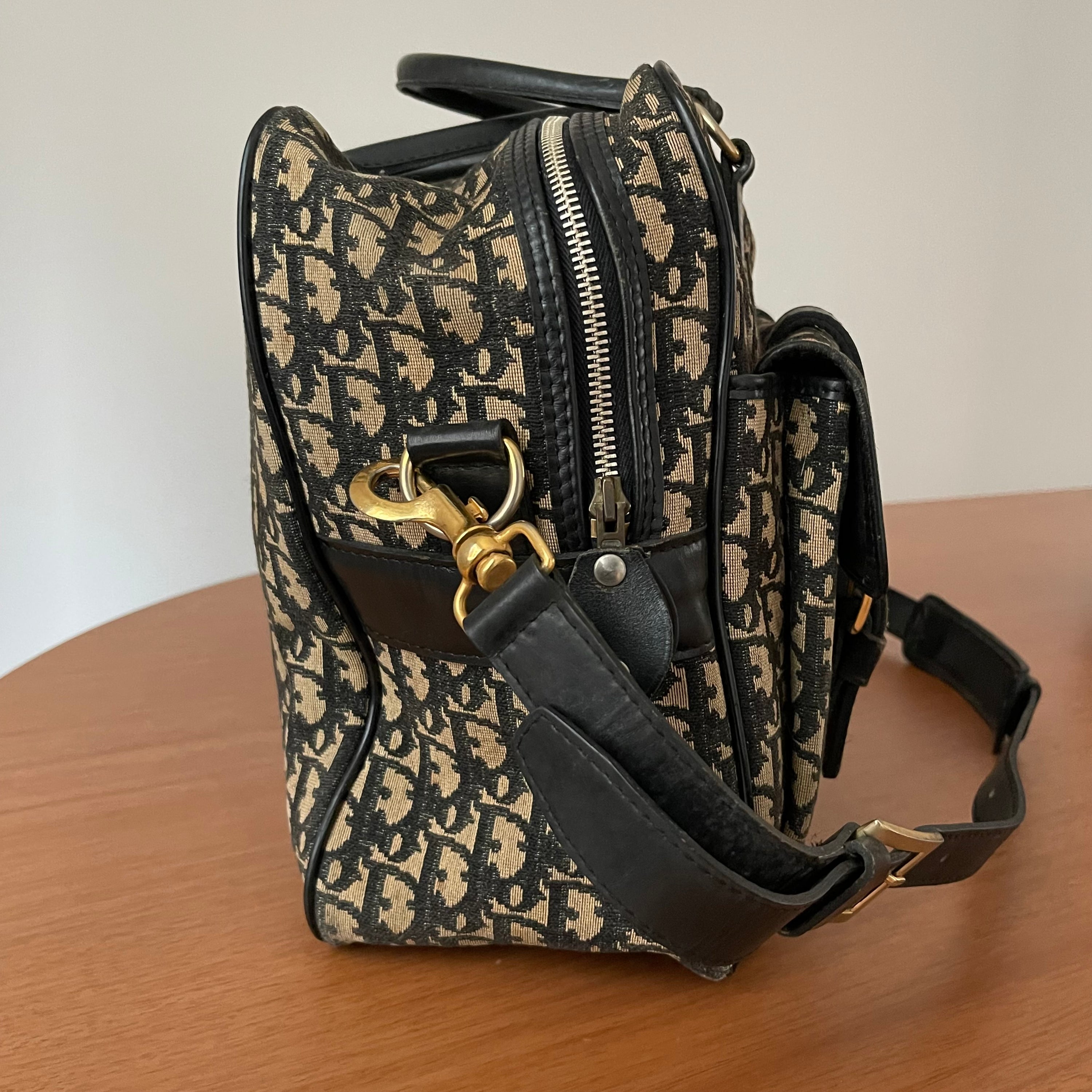 Christian Dior 80s 48H Sac Monogram Vintage Luggage Bag
