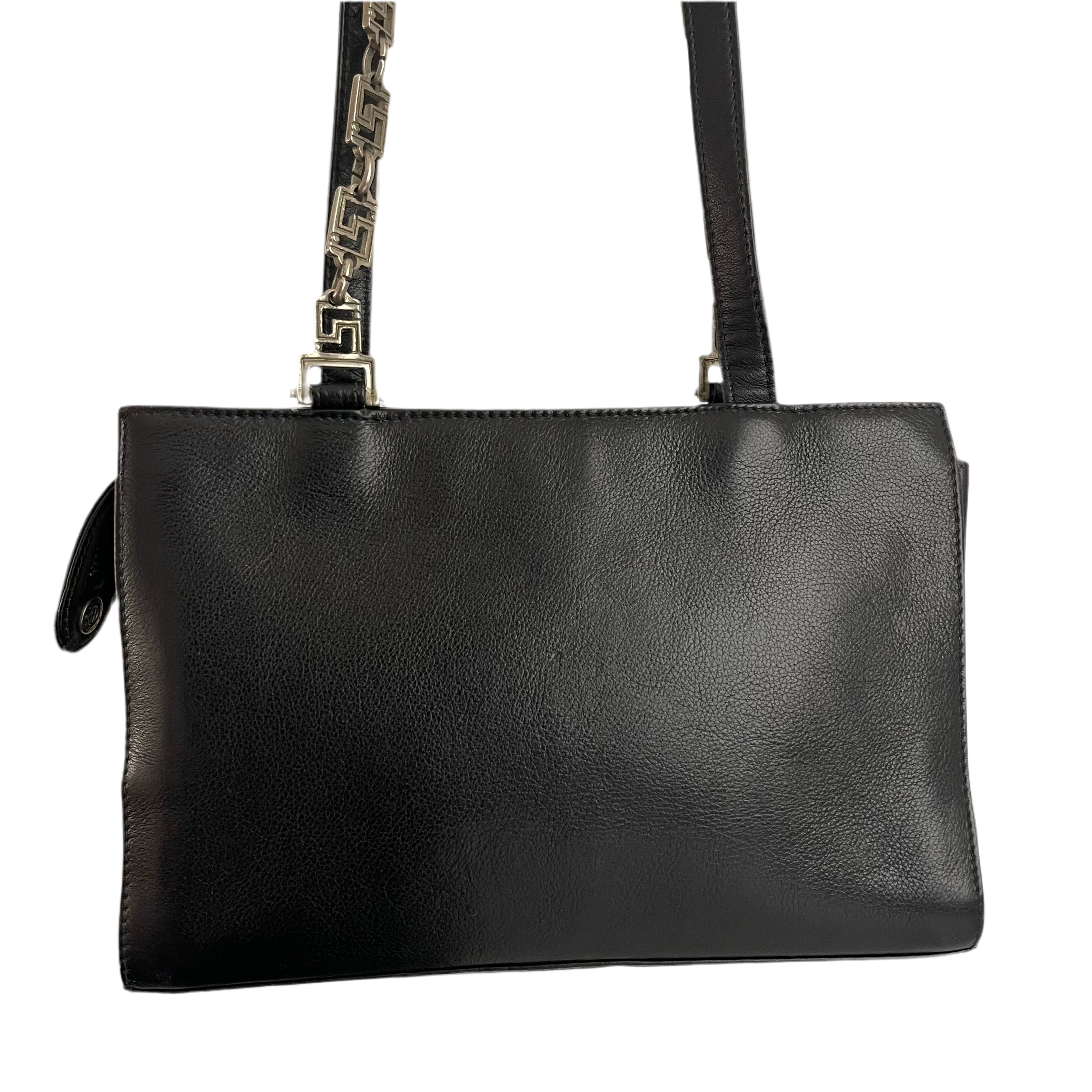 Gianni Versace 90s Medusa Studs Leather Bag
