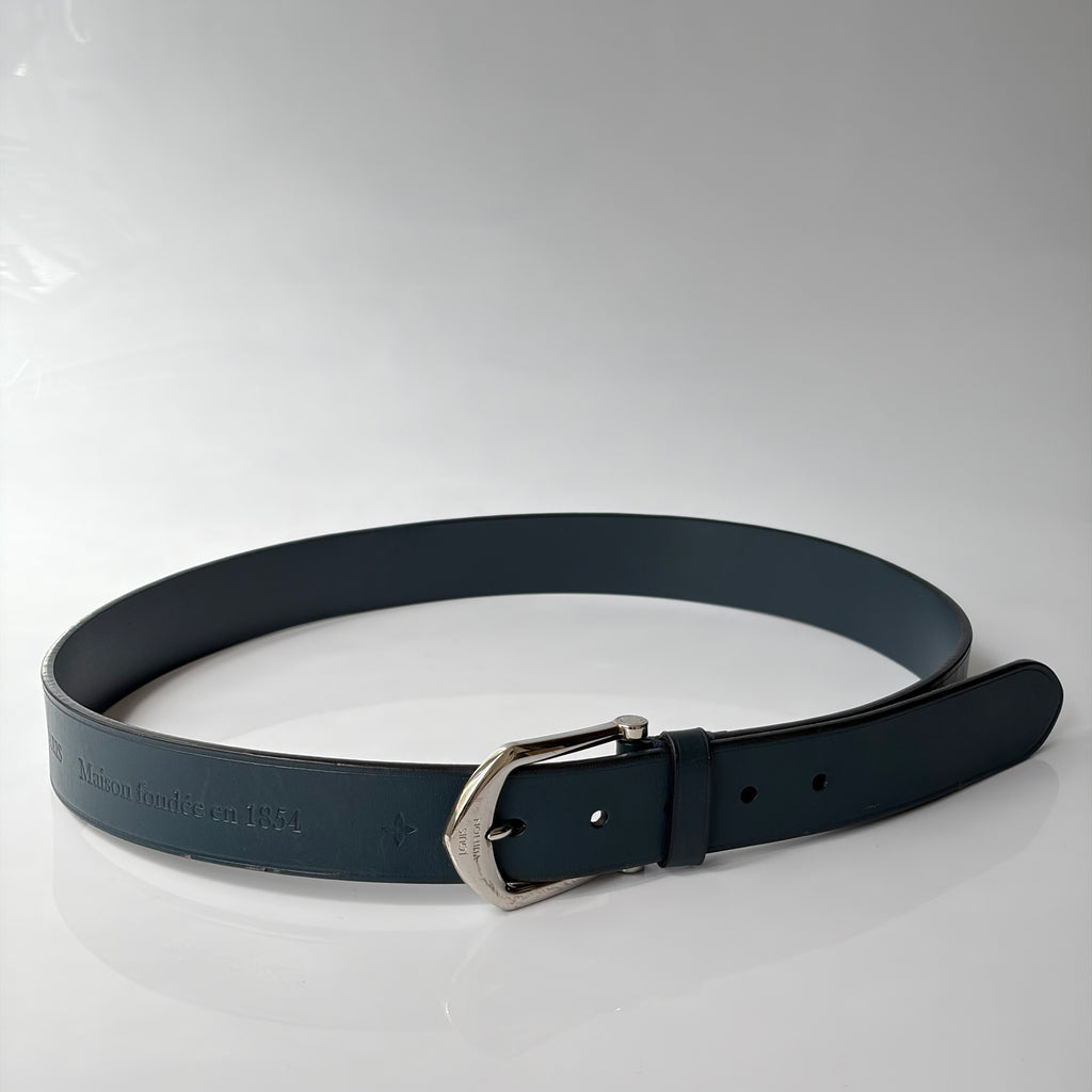 Louis Vuitton Blue Navy Leather Belt