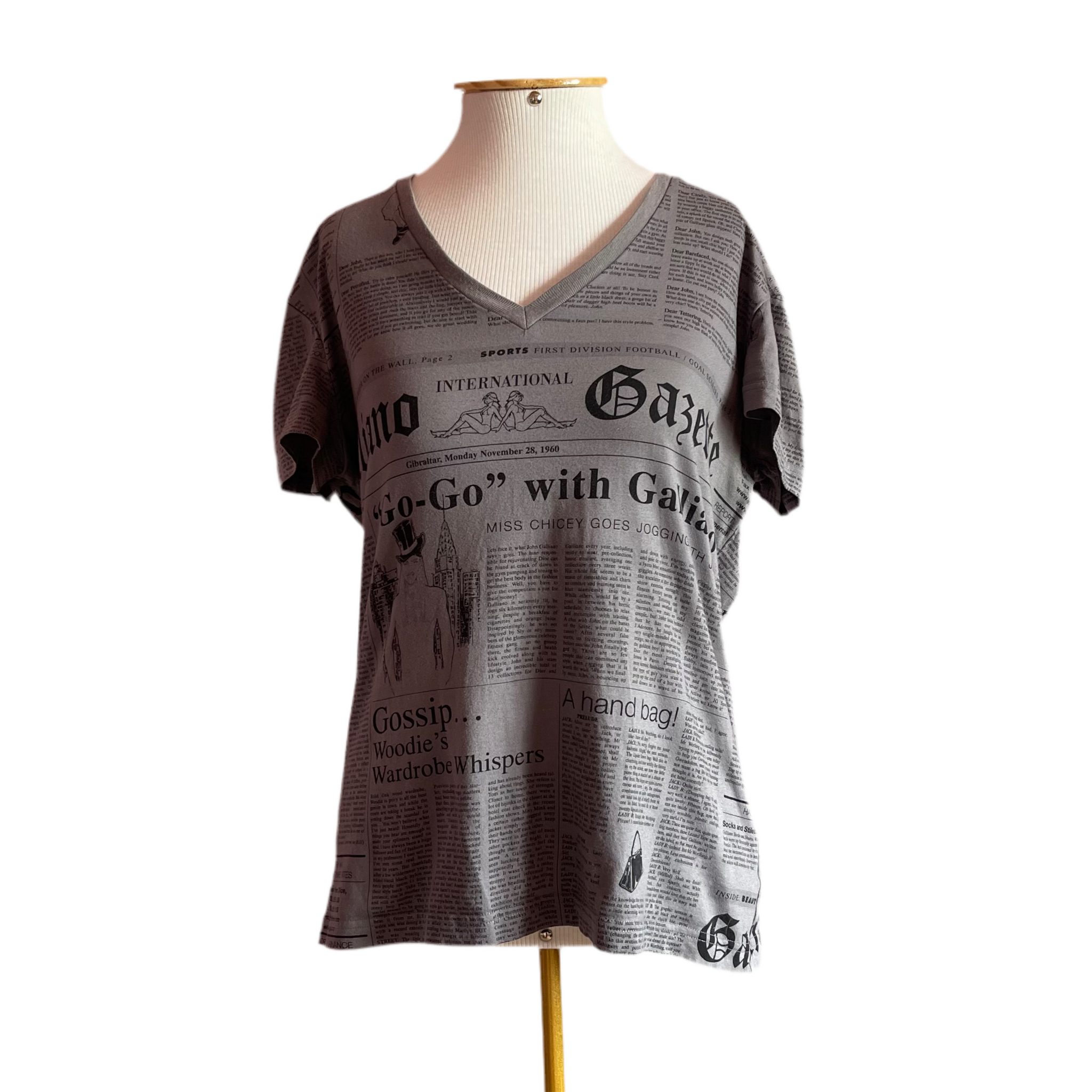 John Galliano Newspaper T-Shirt