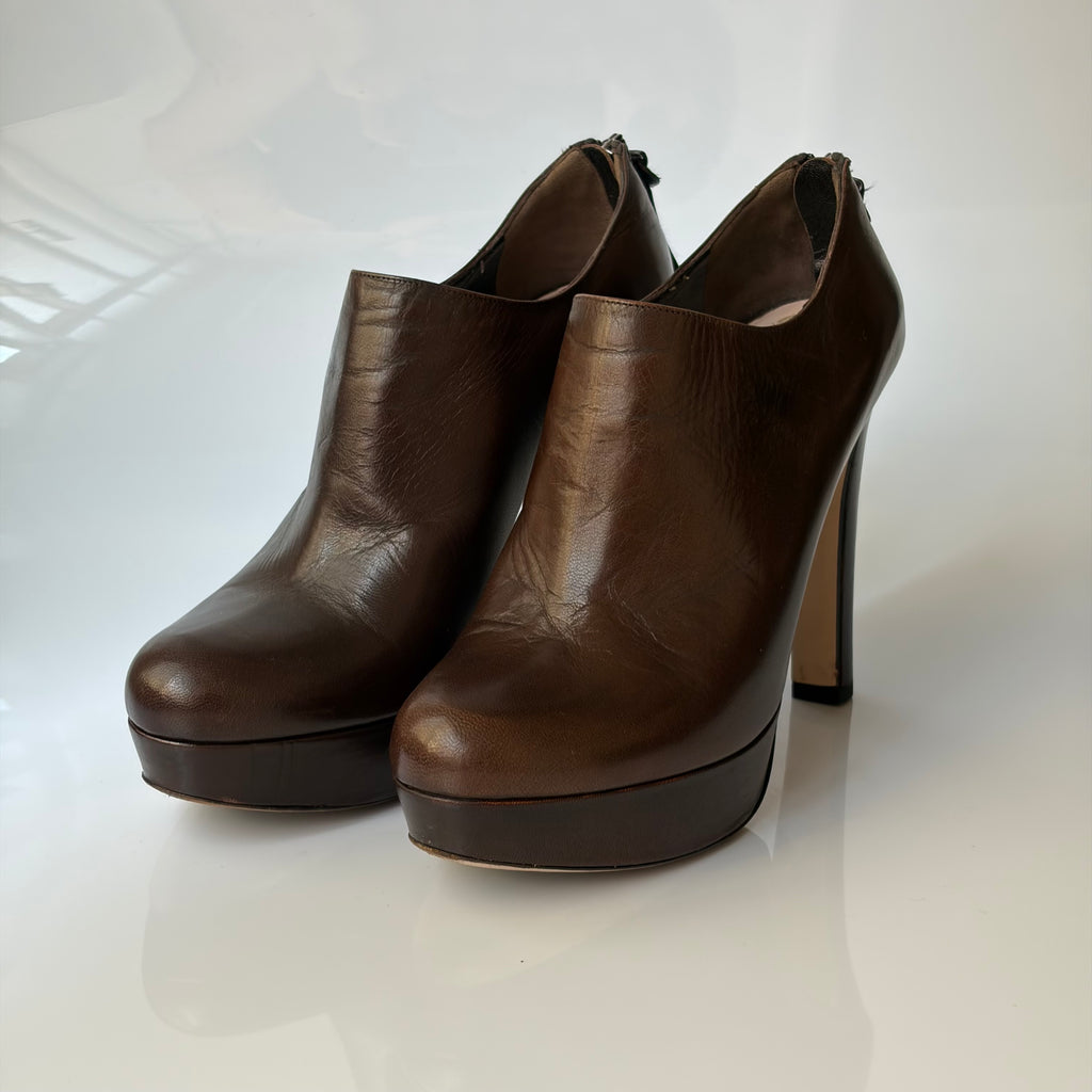 Miu Miu Brown Leather Pumps