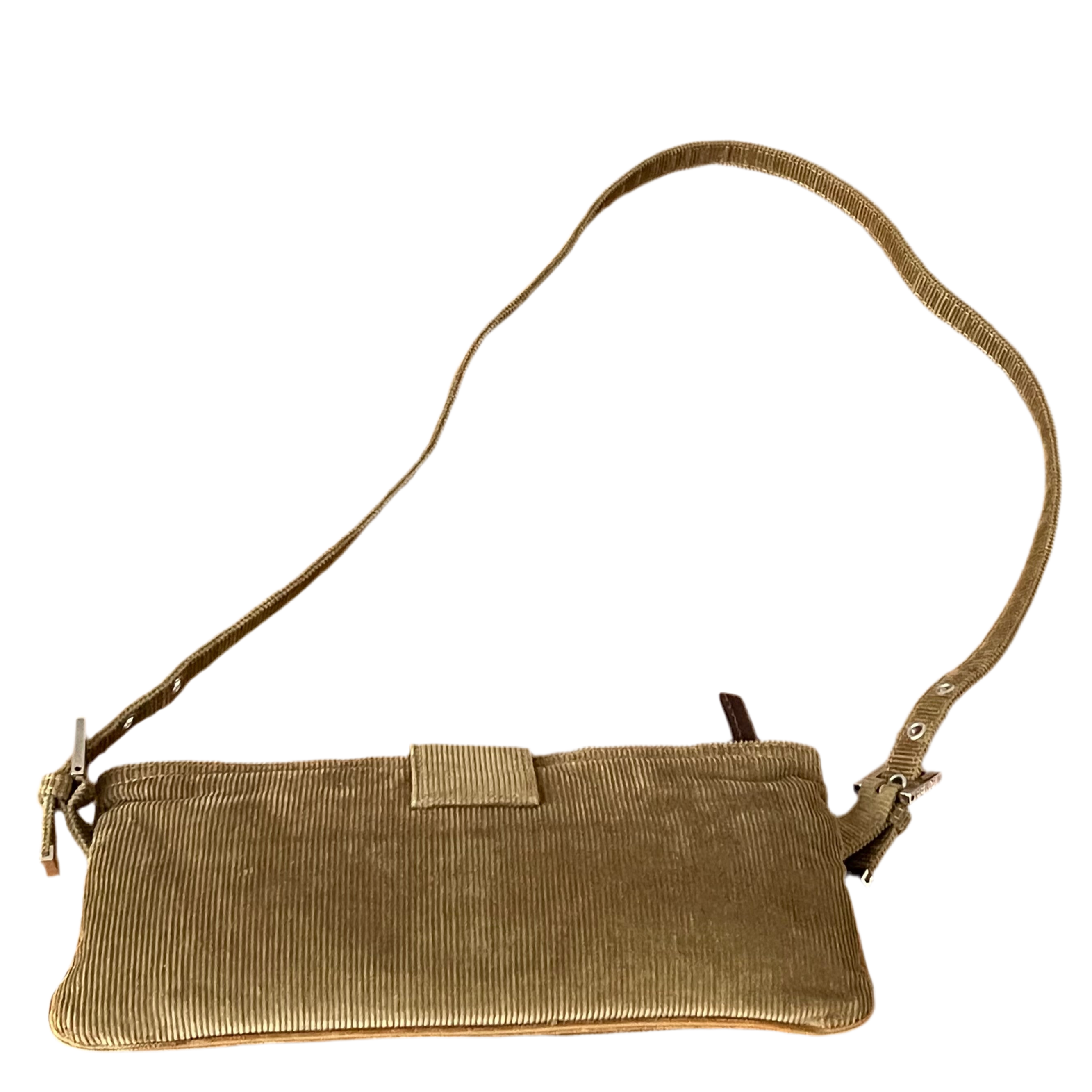 Fendi Corduroy Baguette Crossbody