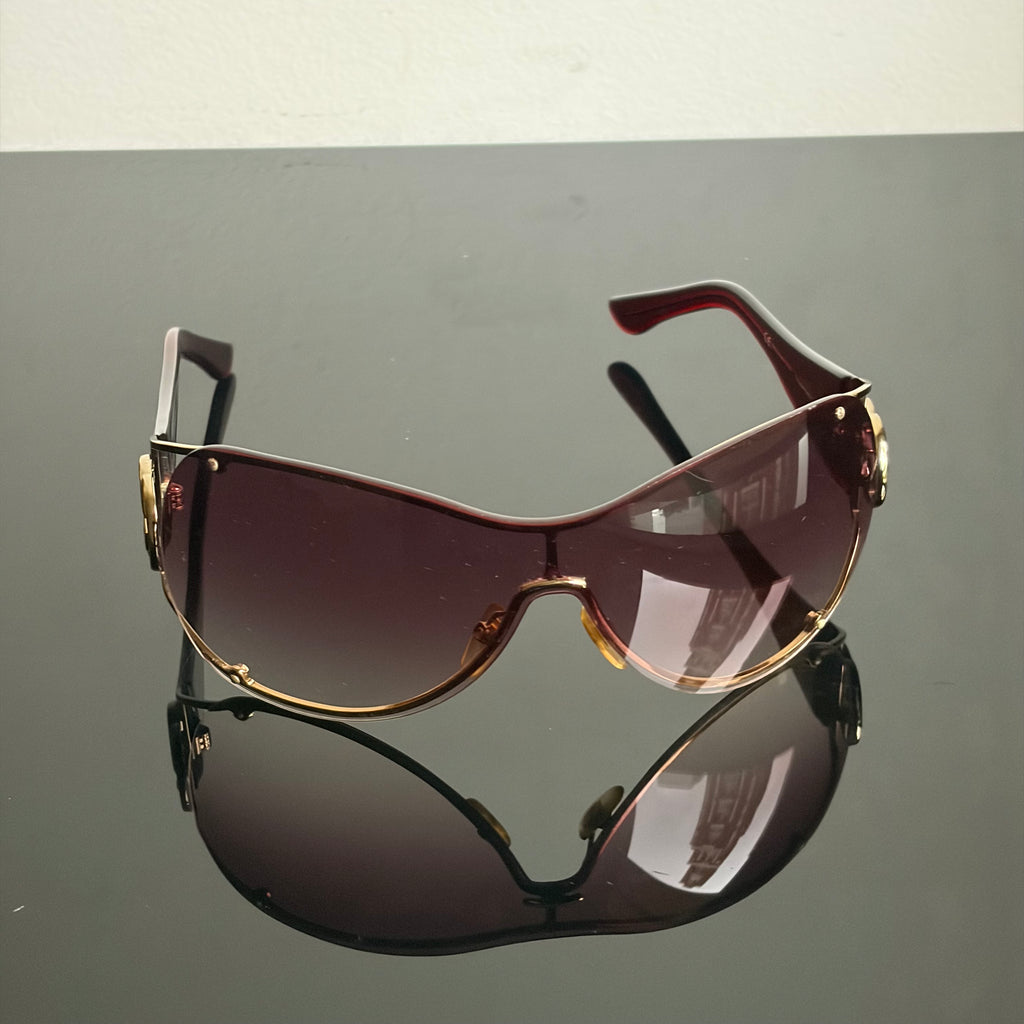 Gucci 2000s Purple Mask Sunglasses