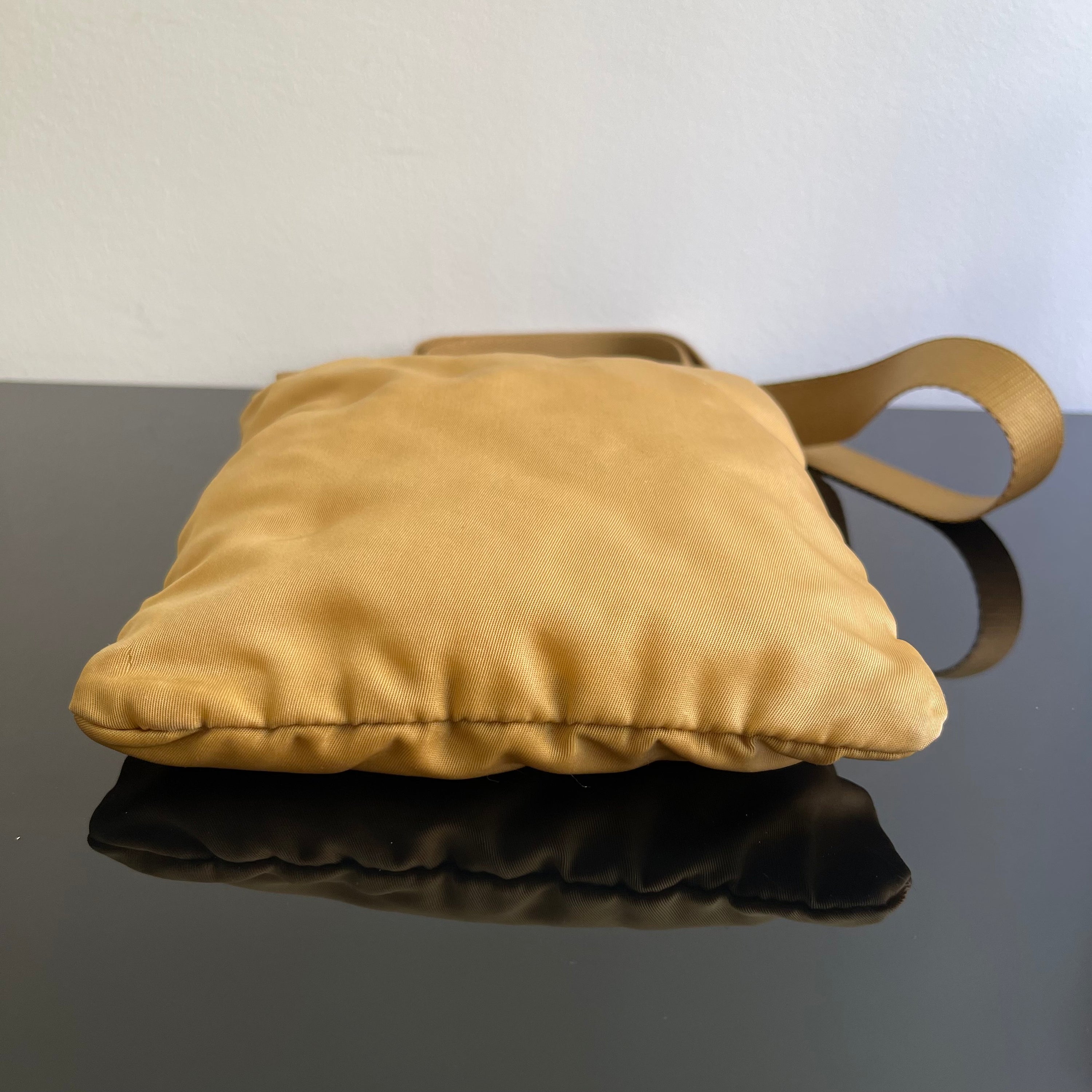 Prada Yellow Mostard Nylon Pochette