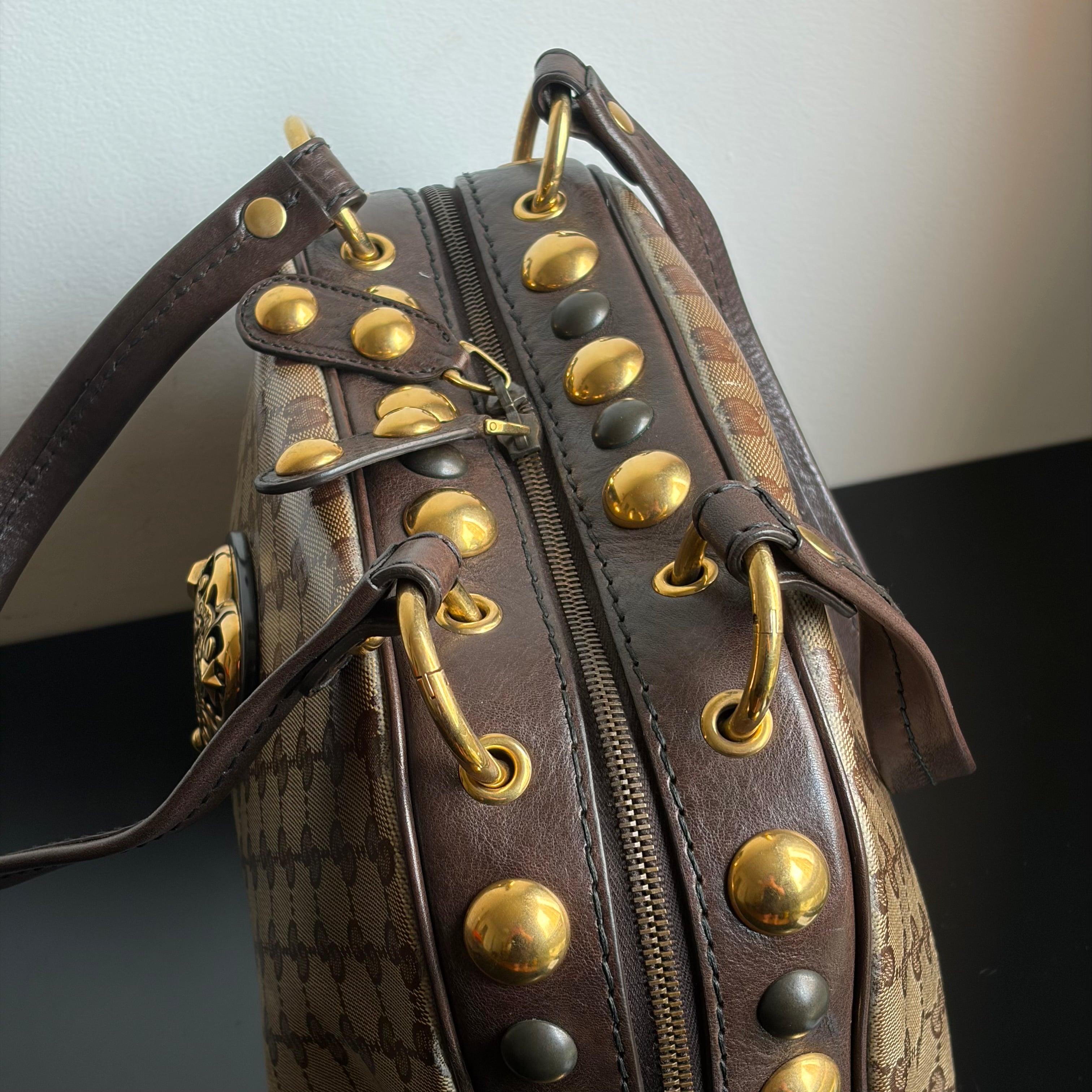 Gucci Babouska Crystal Canvas Bag