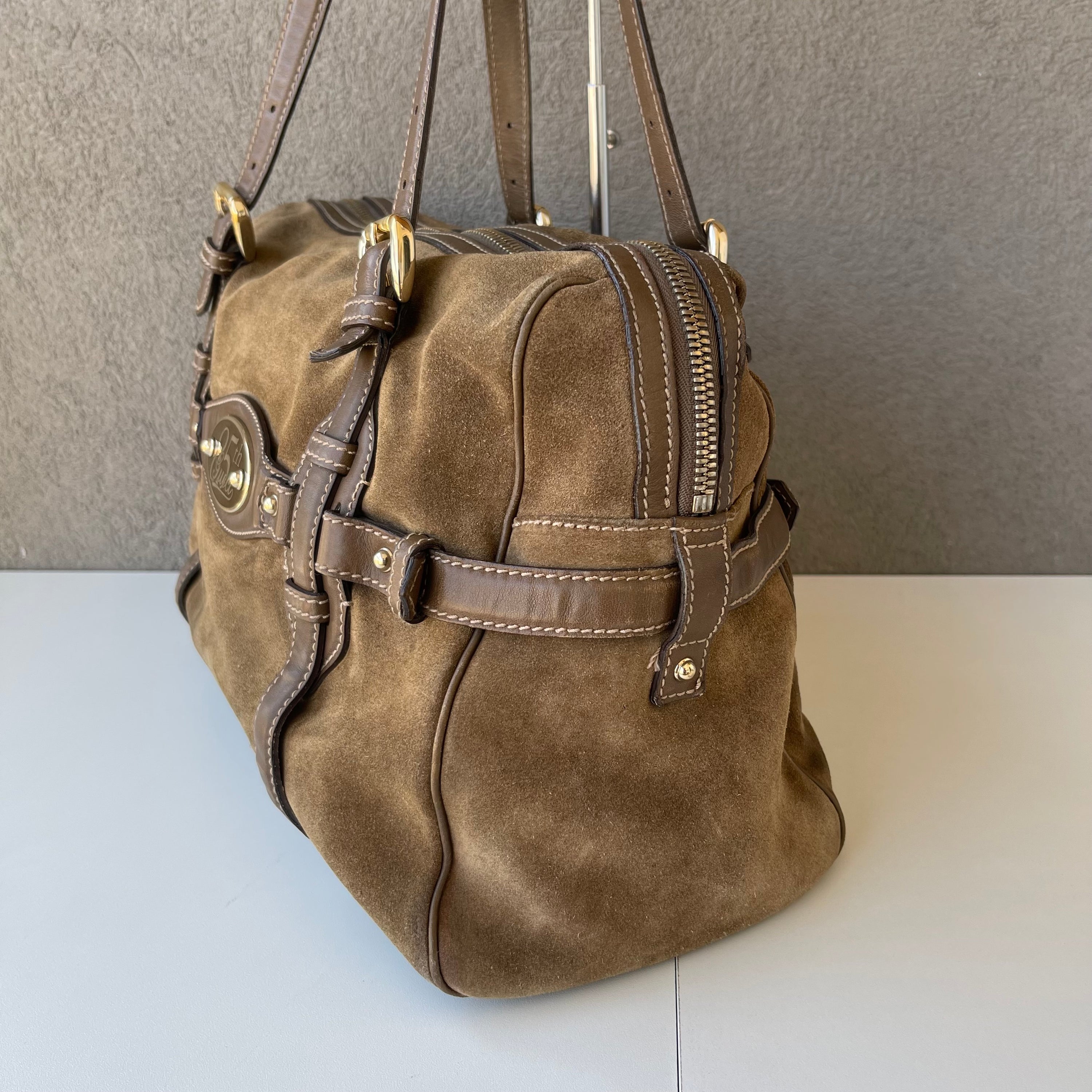 Gucci 85th Anniversary Suede Horsebit Bag