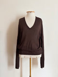 Gucci Cristiano Ronaldo Brown Wool Silk Knit V-neck Sweater